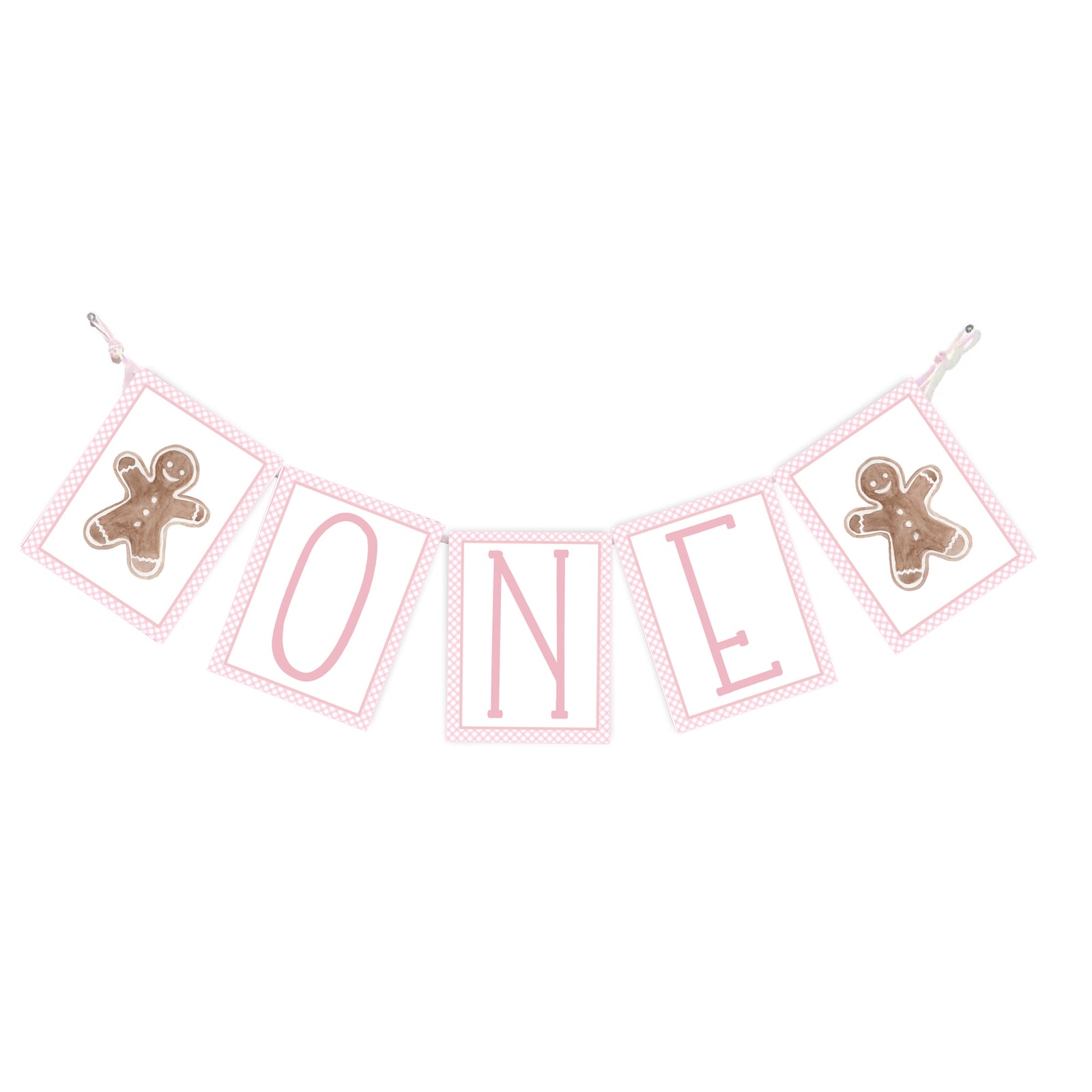 Gingerbread First Birthday Banner