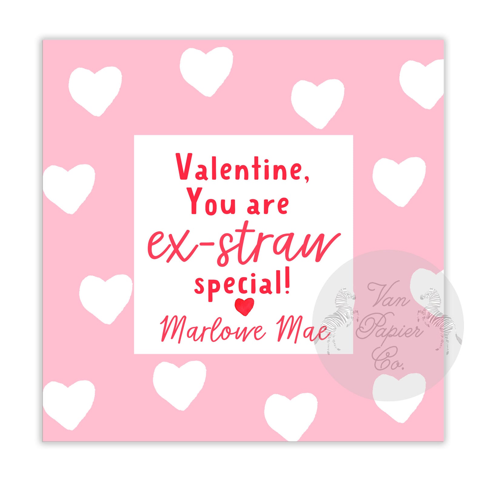 Ex-Straw Special Valentine Tags