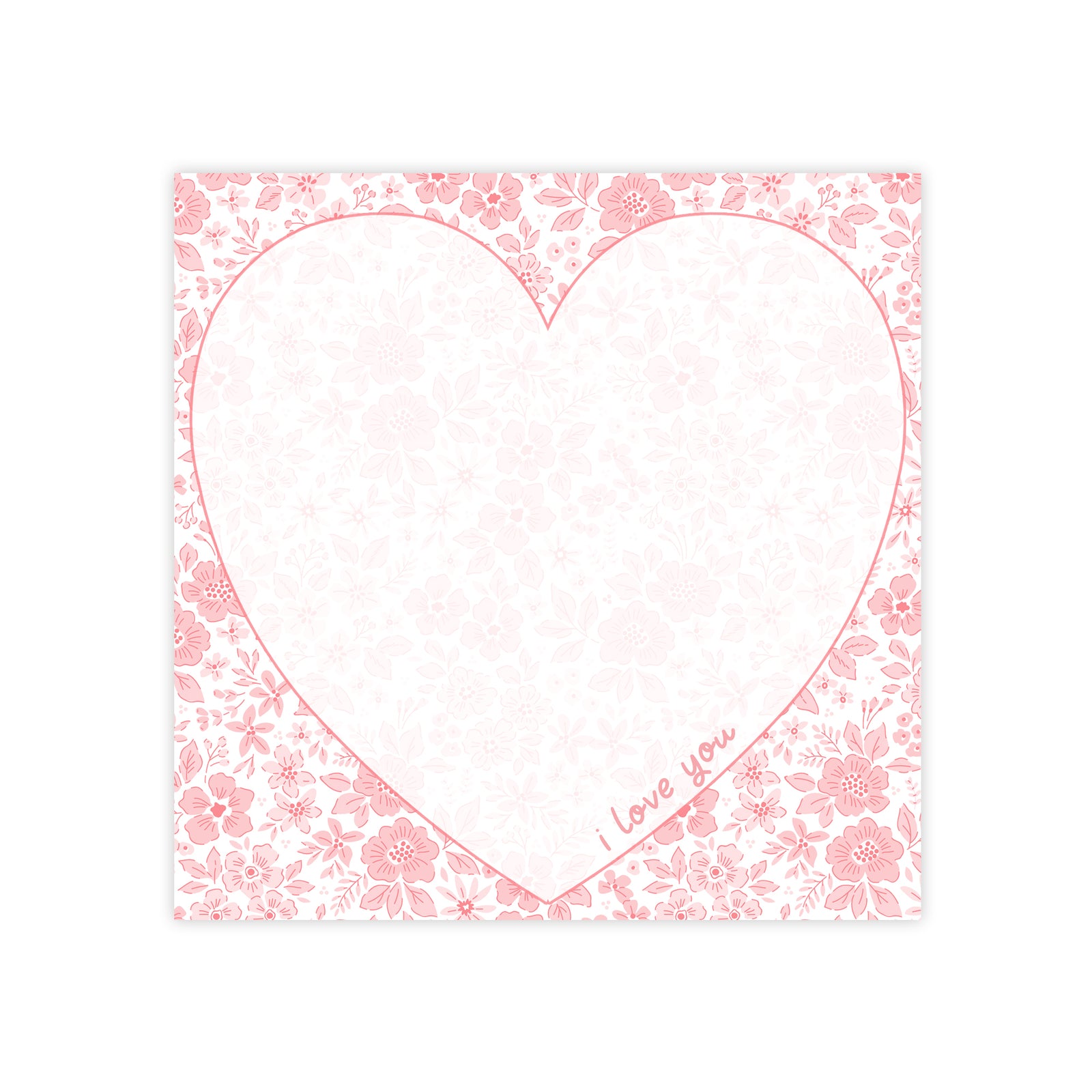 Pink Liberty Floral Lunchbox Love Notes Notepad