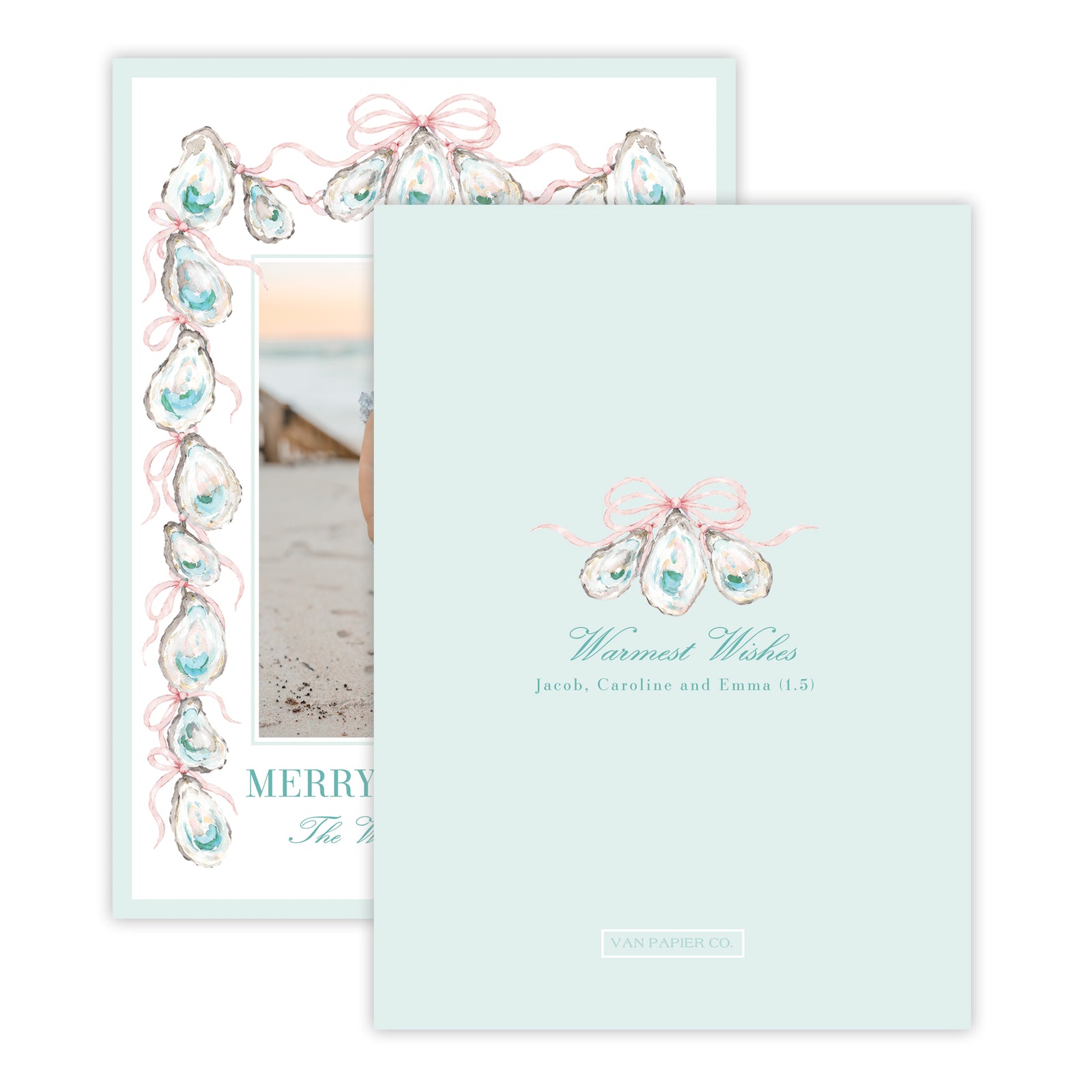 Oyster Garland Christmas Card