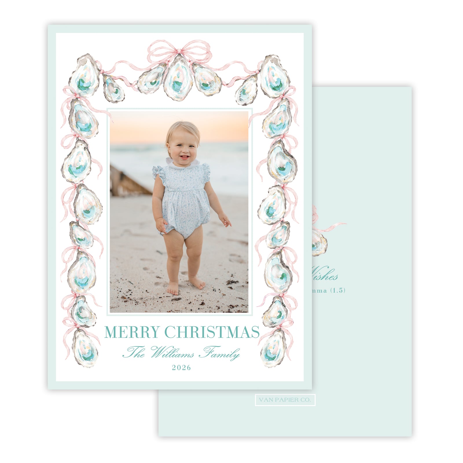 Oyster Garland Christmas Card