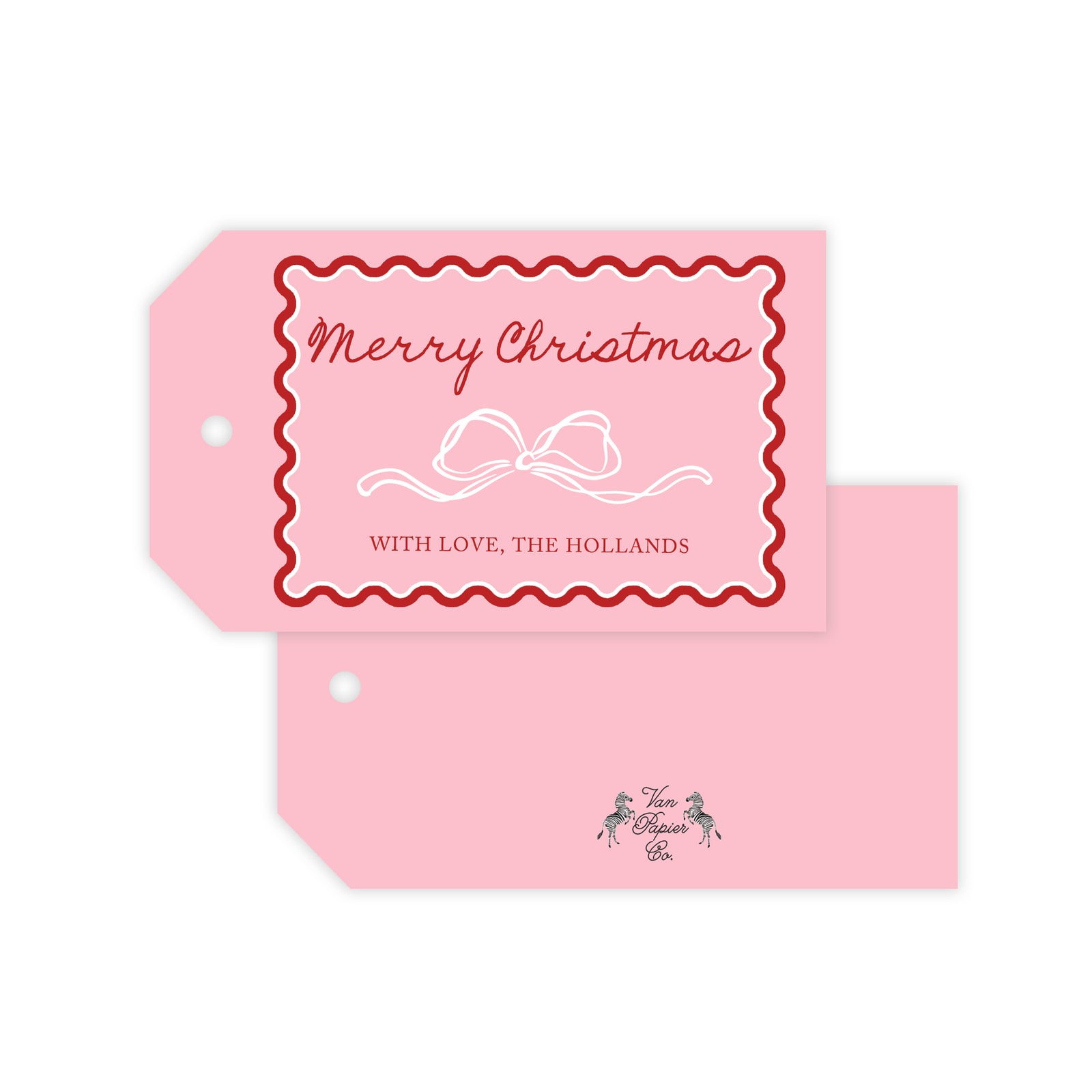 Pink Scallop Gift Tags