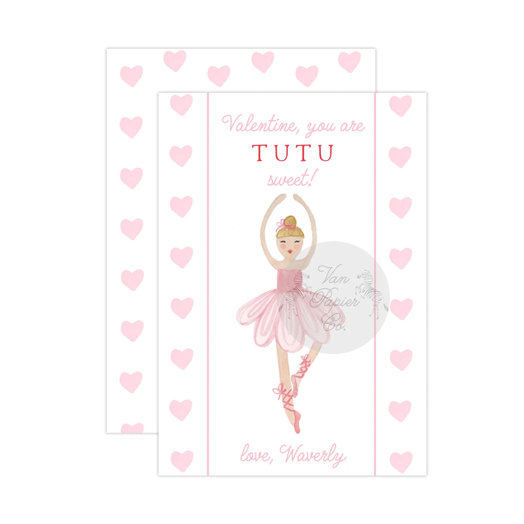 Tutu Sweet Ballerina Valentine Tags