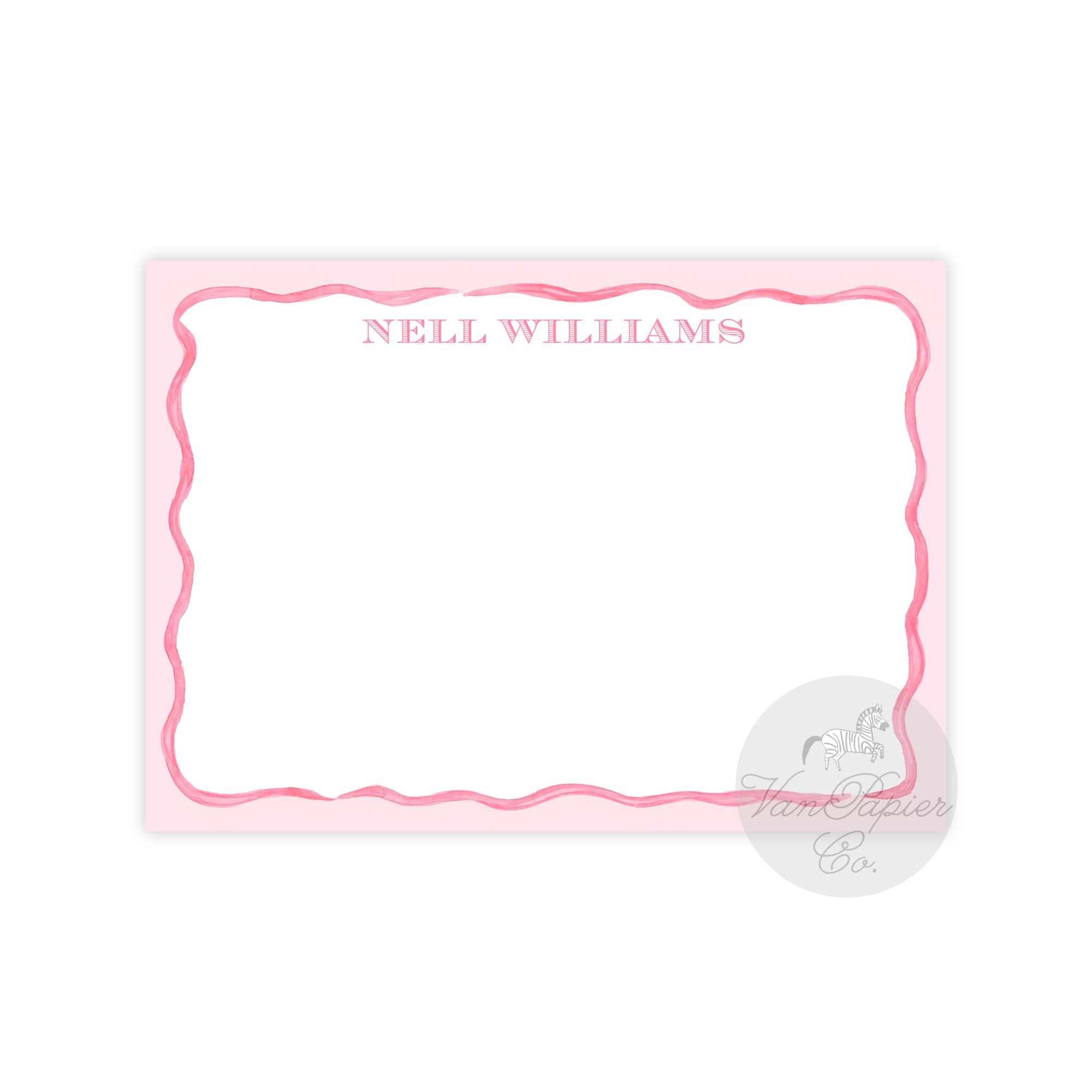 Pink Wavy Stationery