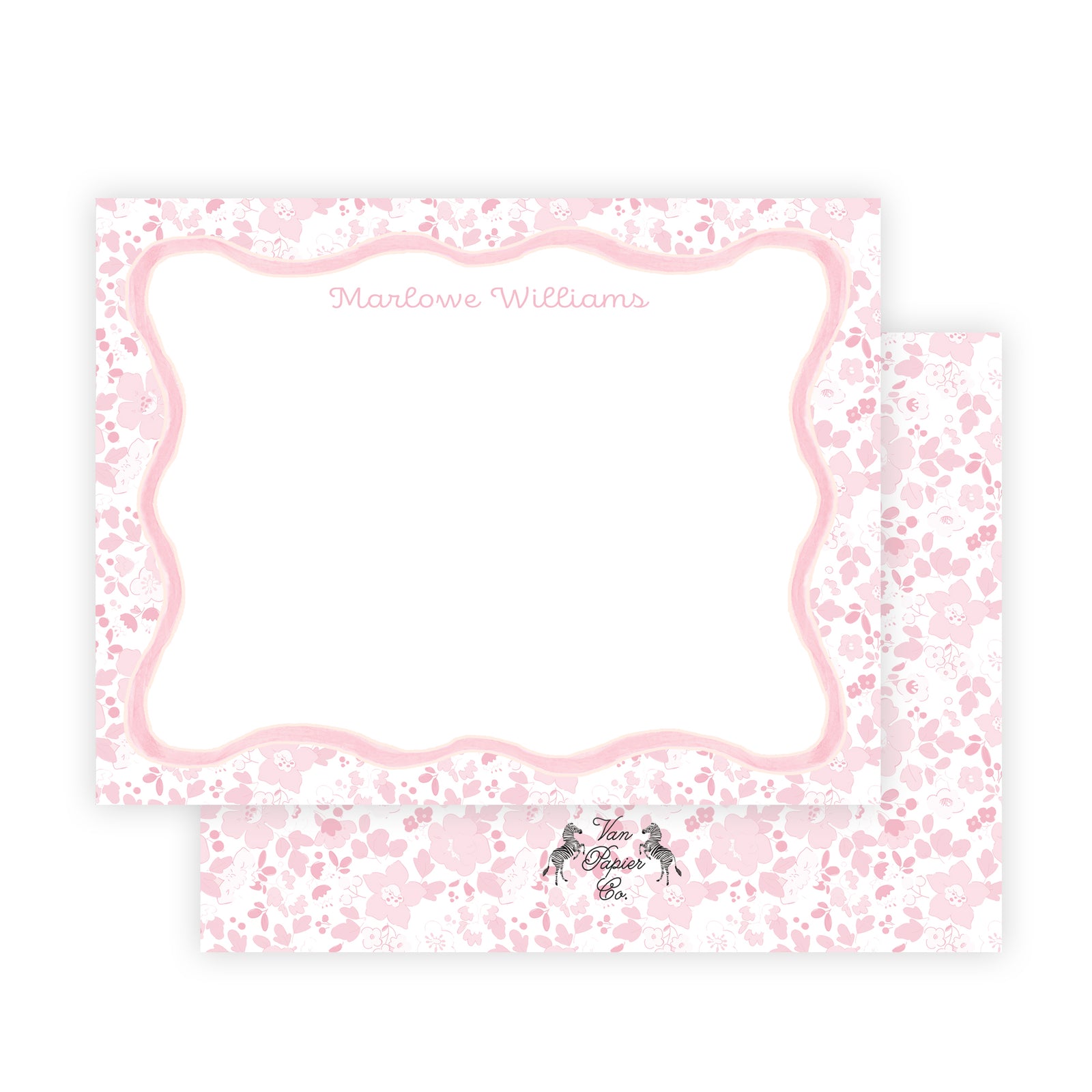 Liberty Floral Wavy Border Note Cards
