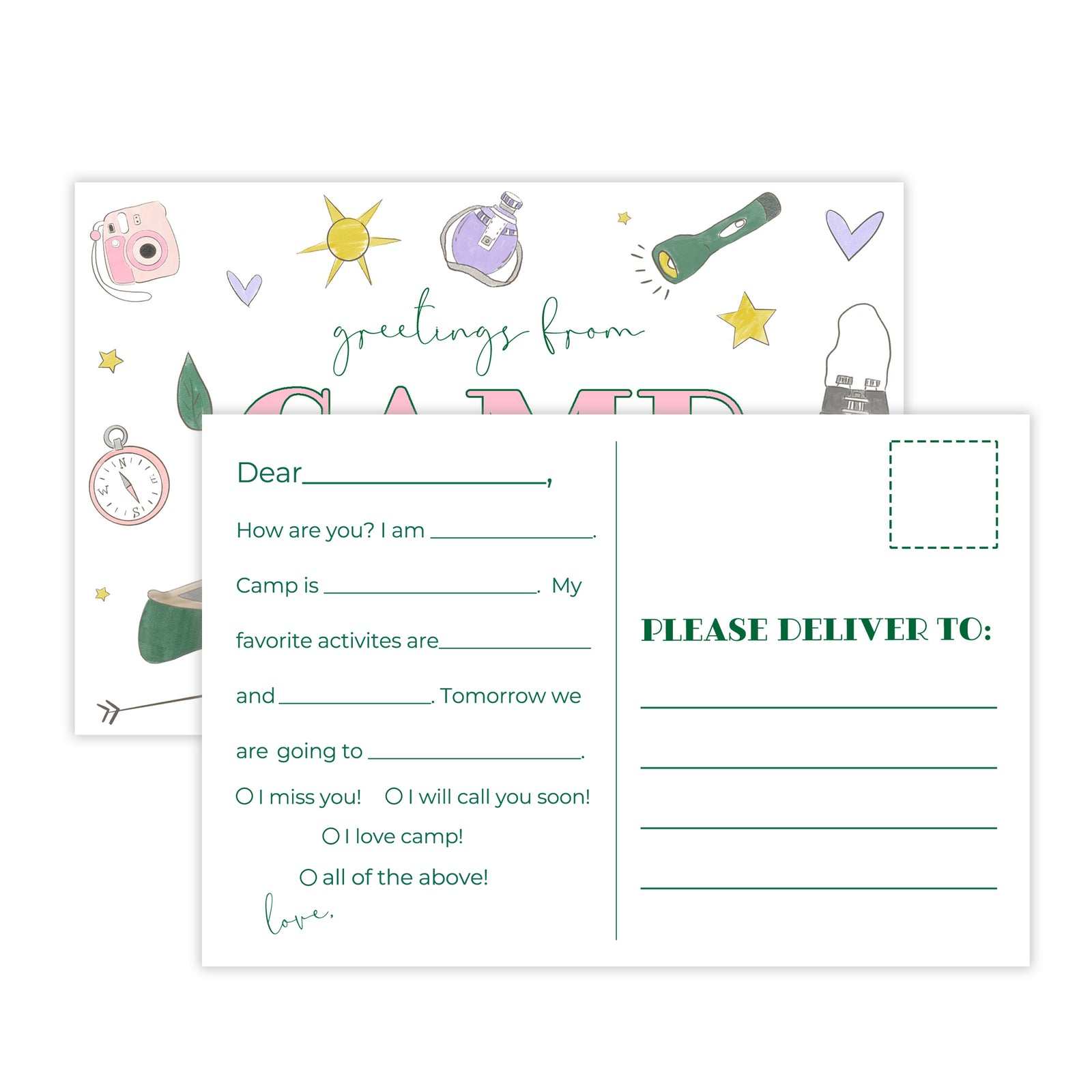 Girls Camp Post Cards