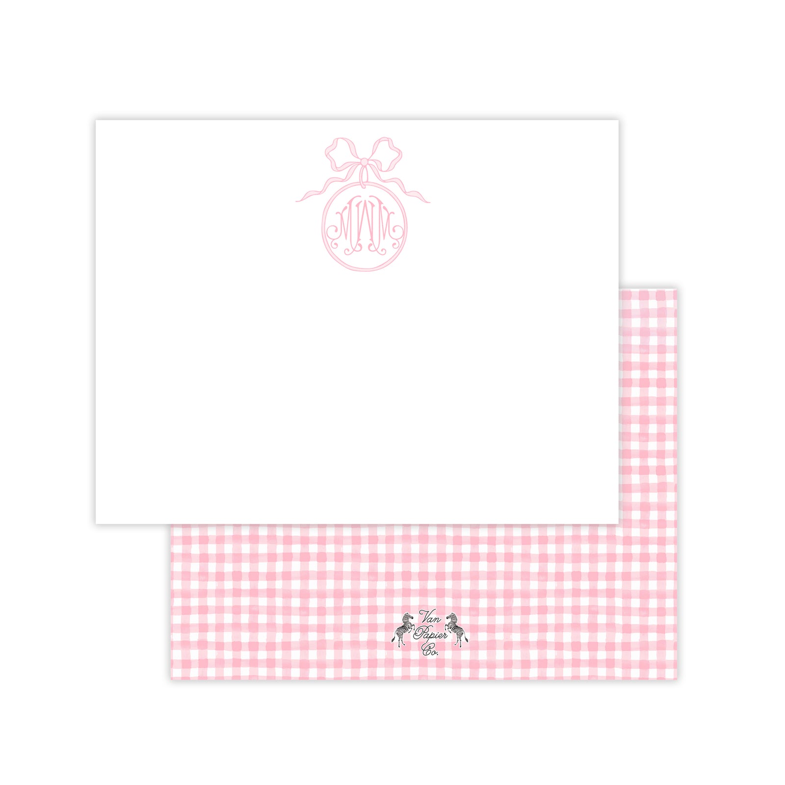 Monogram Bow Note Cards