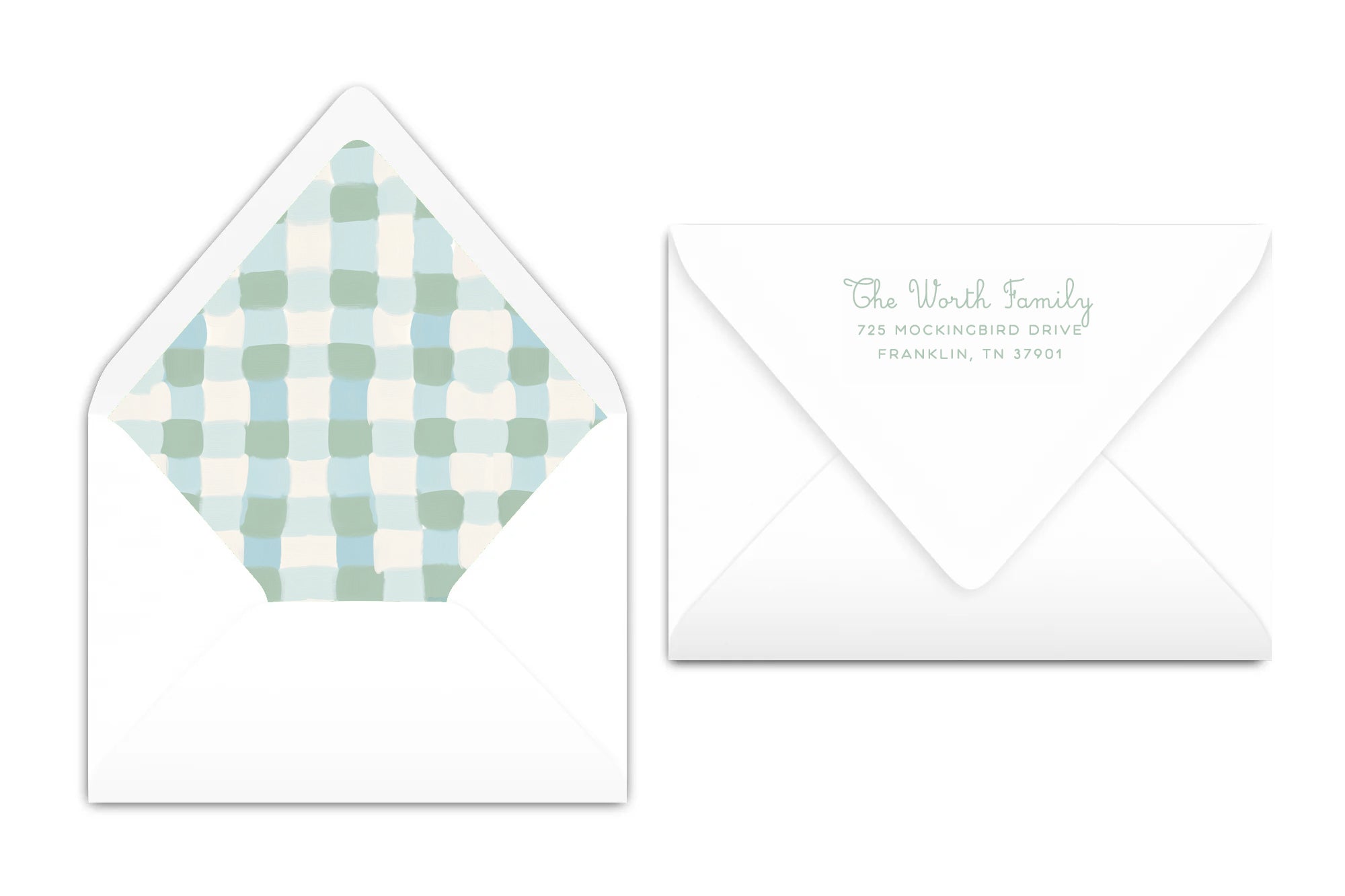 Green Bamboo Frame Christmas Card