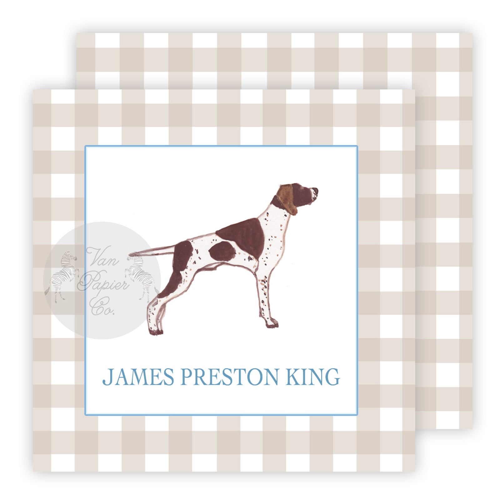 Watercolor Pointer Calling Cards