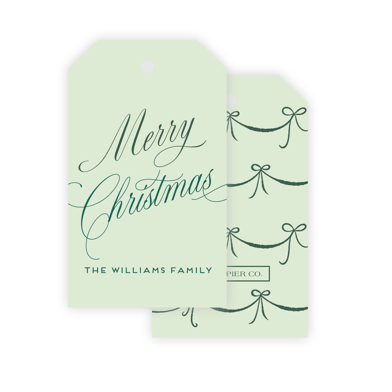 Merry Christmas Calligraphy Gift Tags