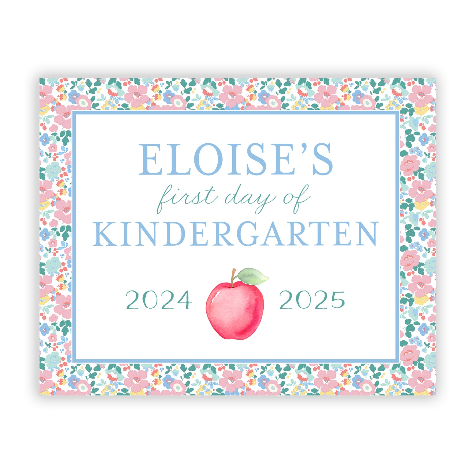 First and Last Day of School Sign in Liberty Floral