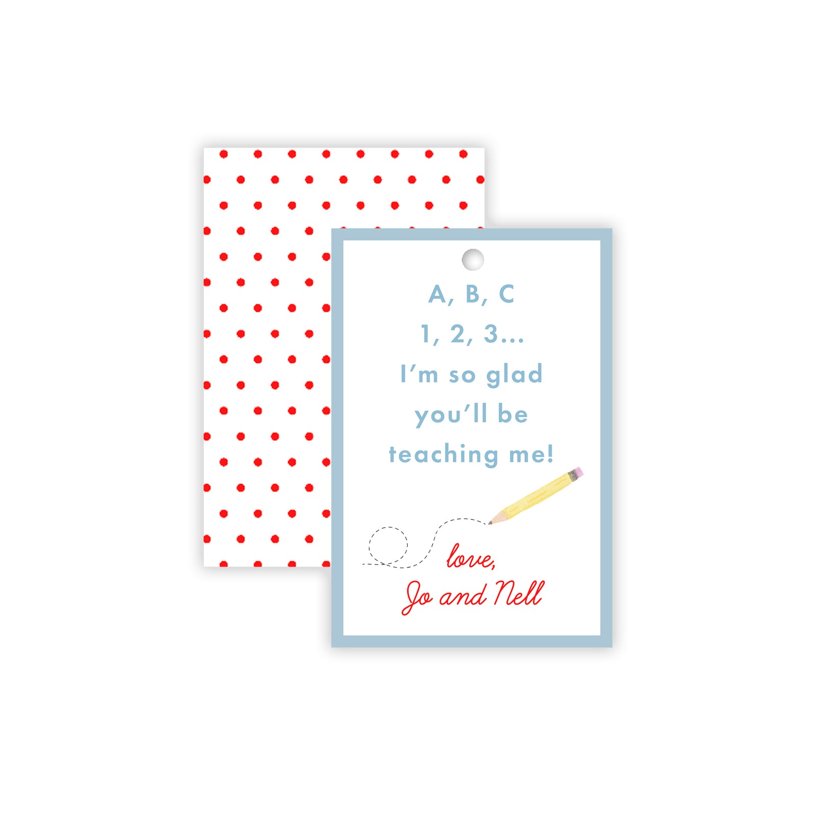 Red Dot Back to School Tags