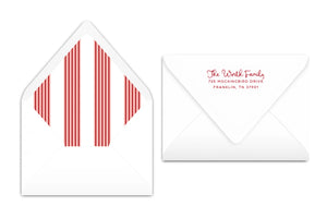 Red Bamboo Frame Christmas Card