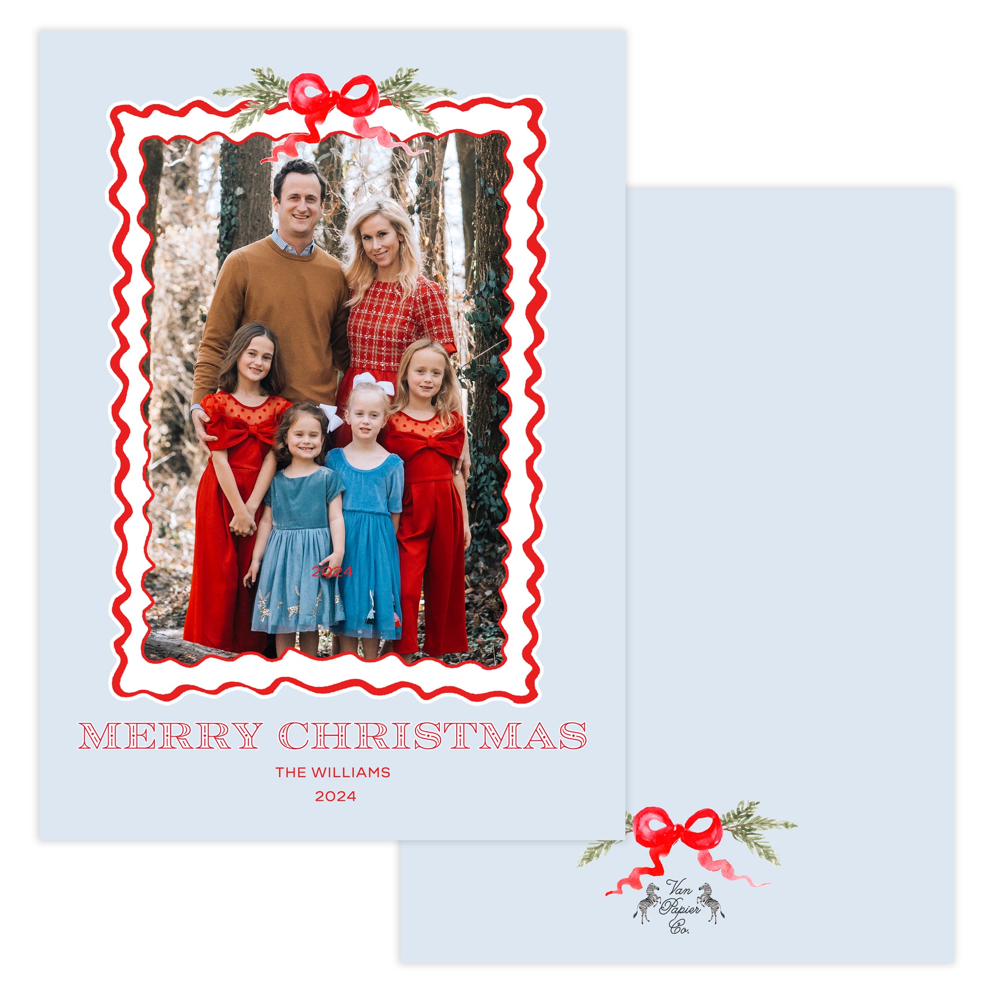 Ribbons and Bows Christmas Card