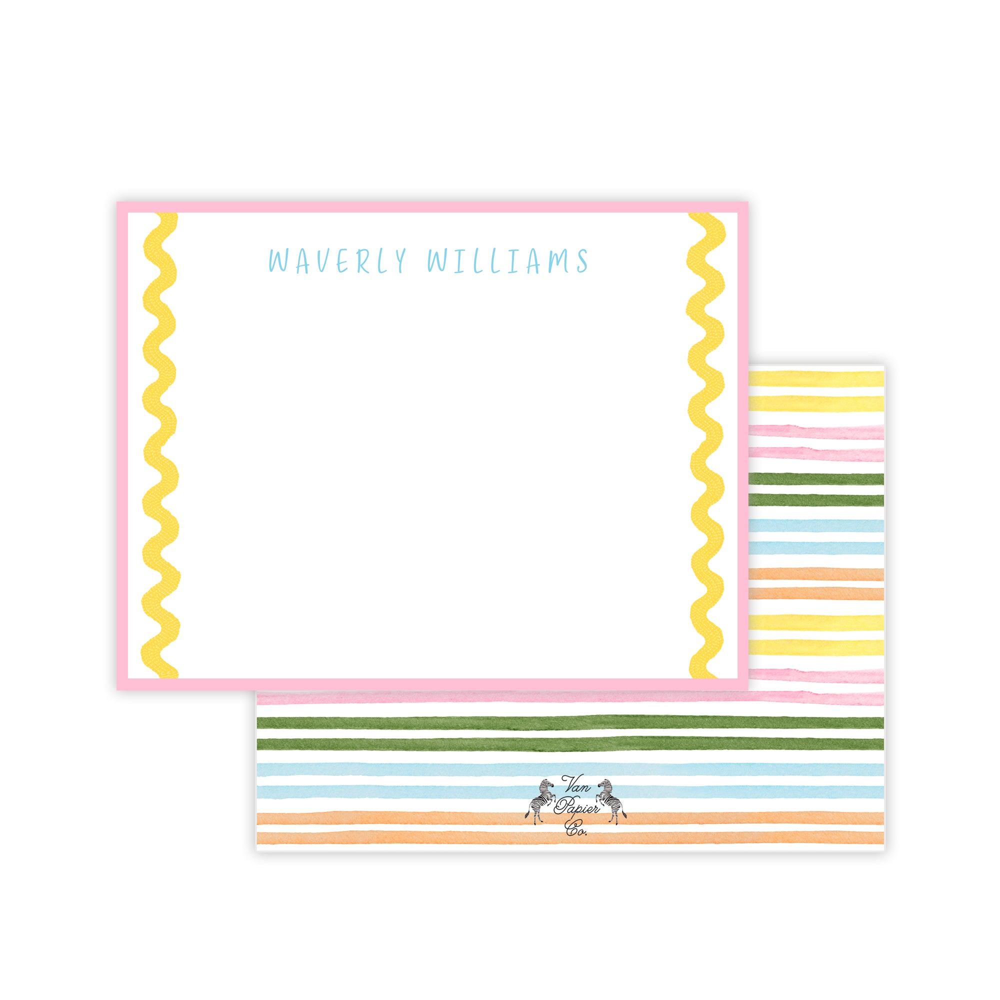 Watercolor Stripes Stationery