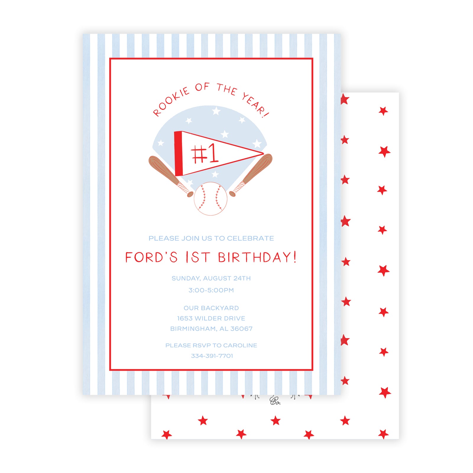 Rookie of the Year Birthday Invitation