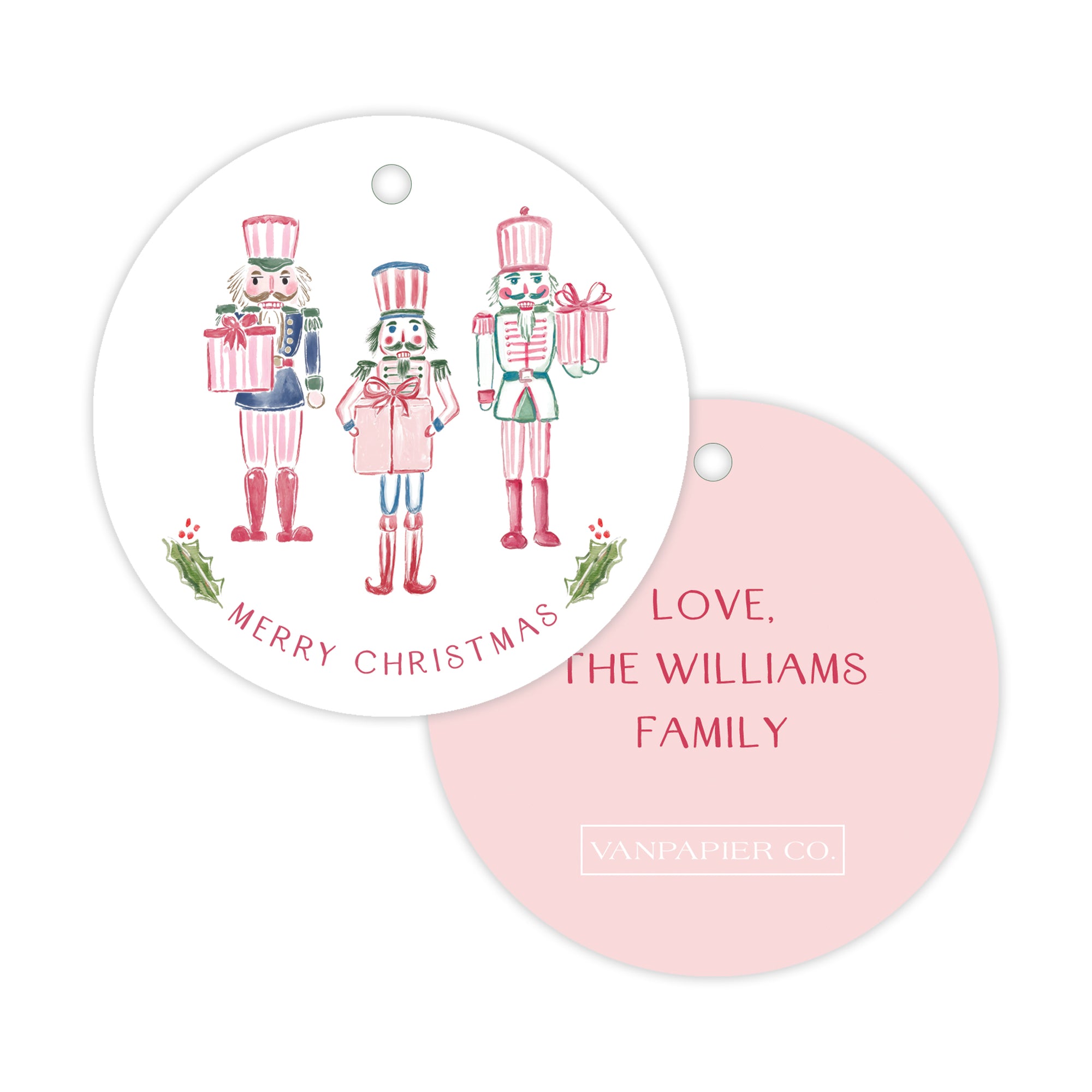 Round Nutcracker Gift Tags