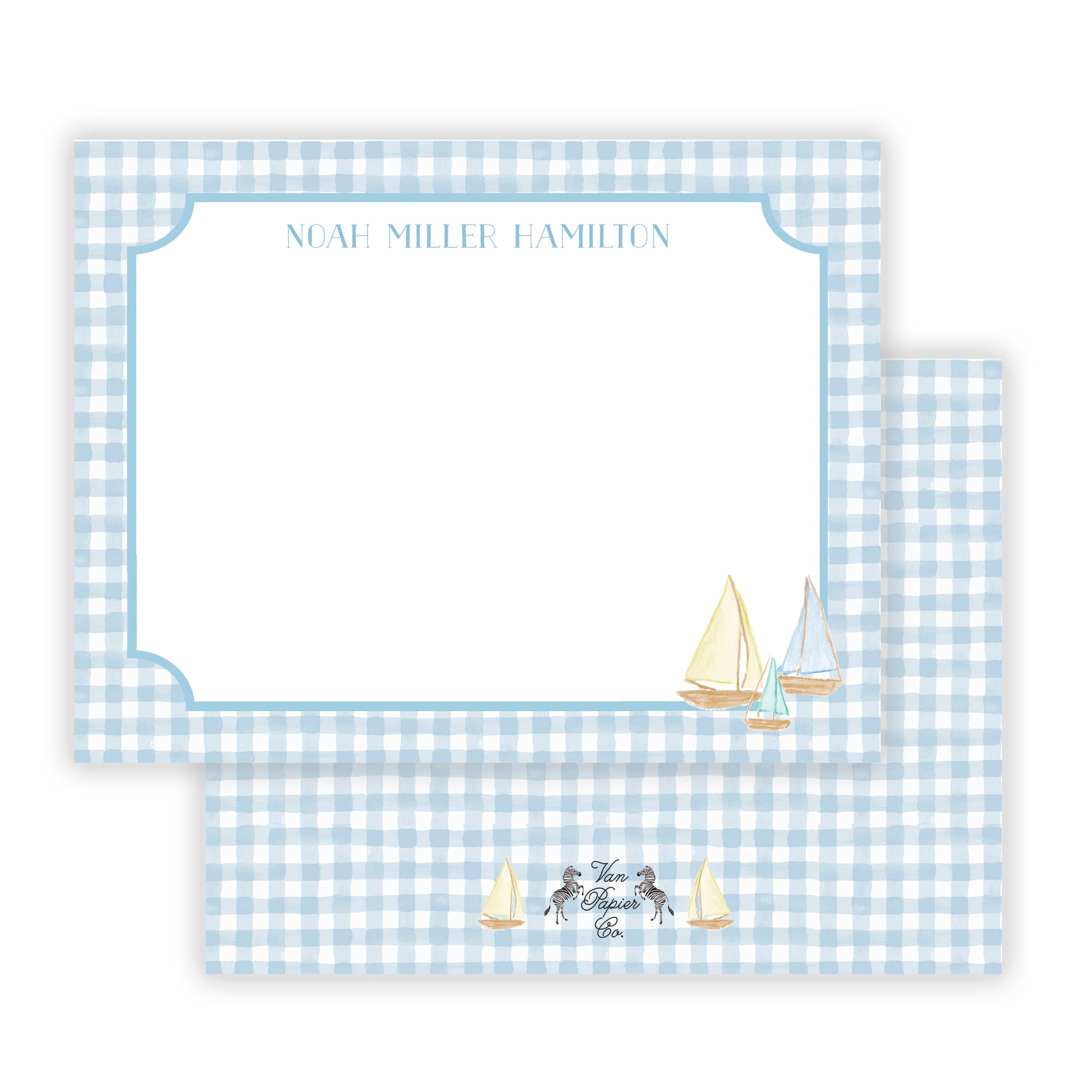 Watercolor Sailboat Stationery