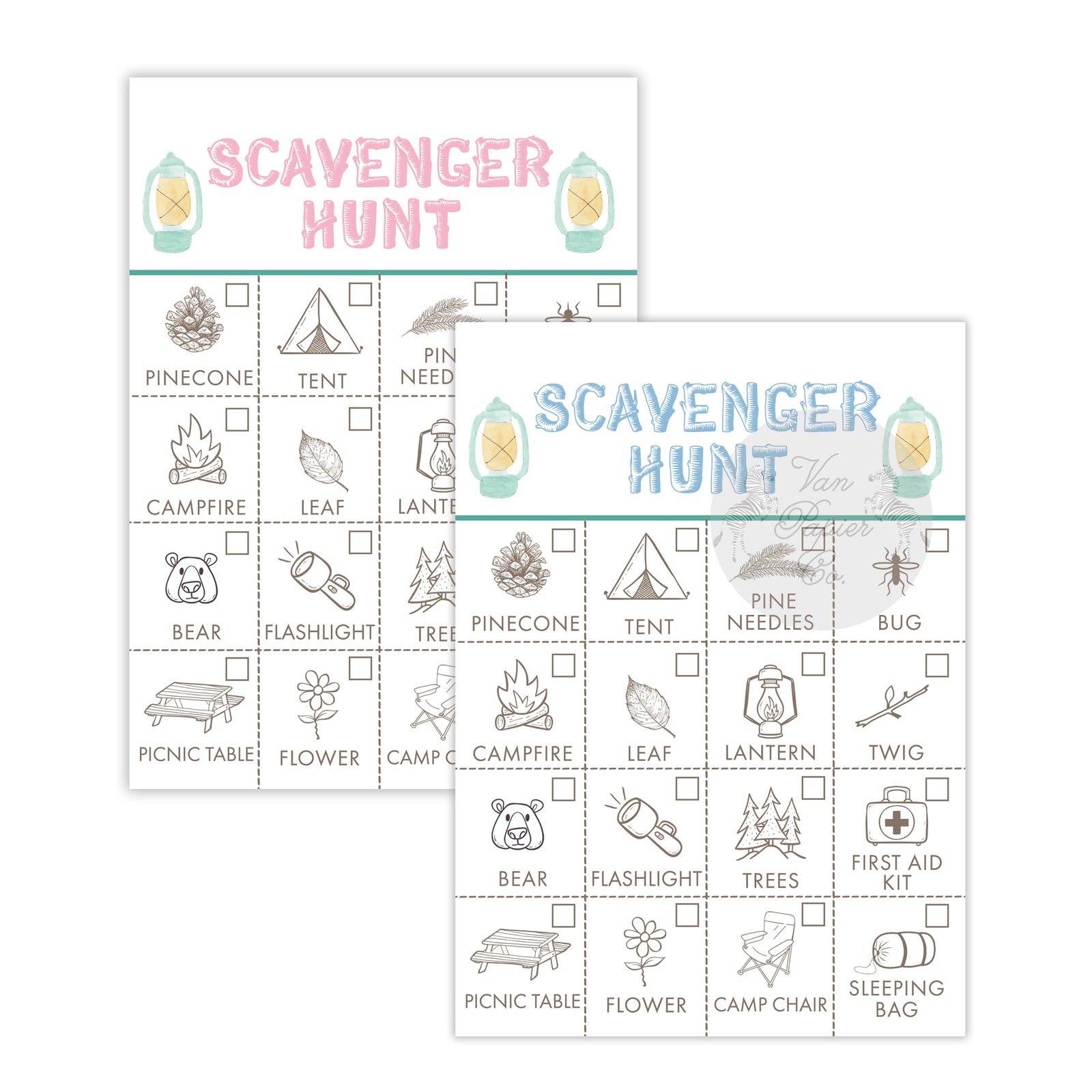 Camping Birthday Scavenger Hunt