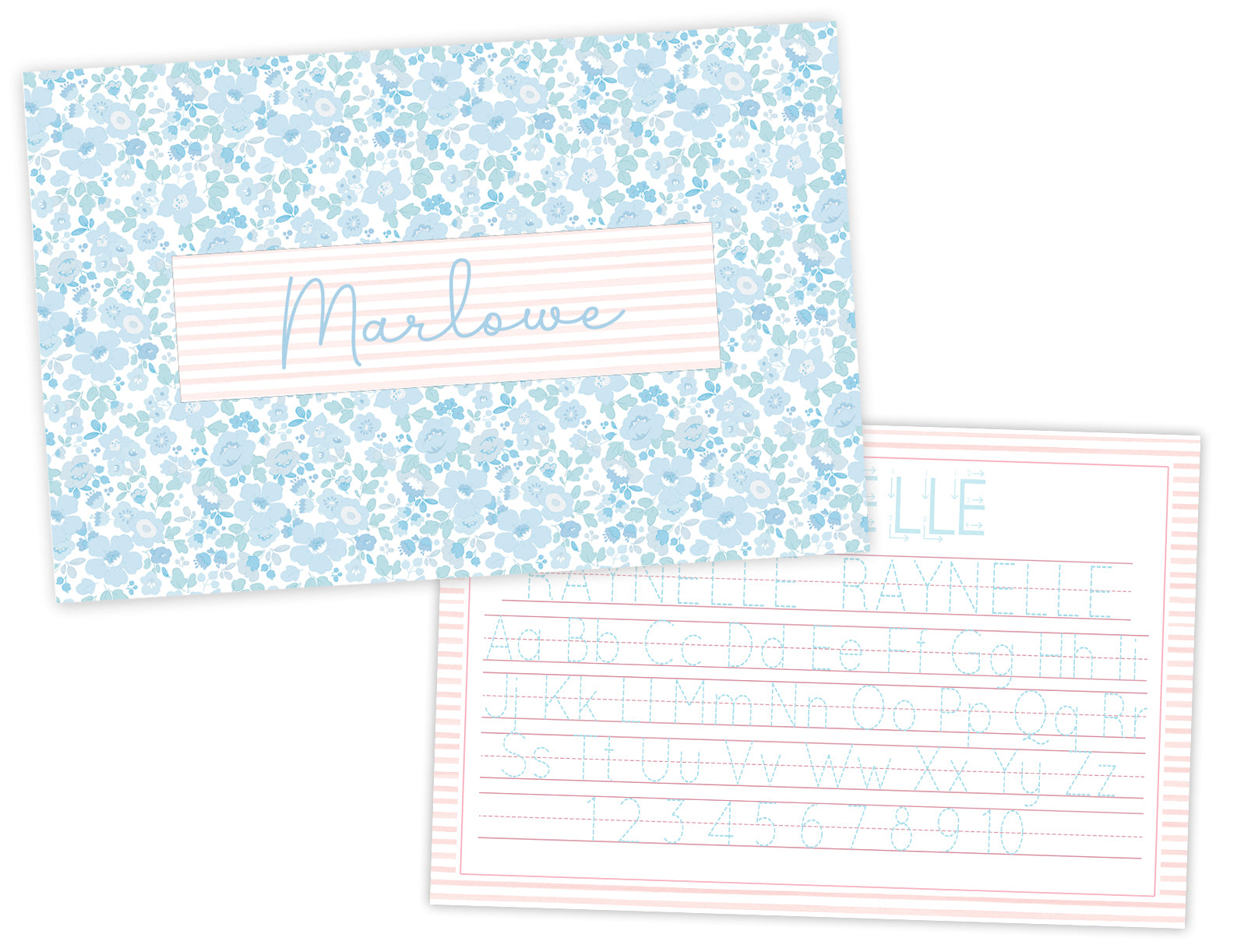 Floral Name Tracing Placemat