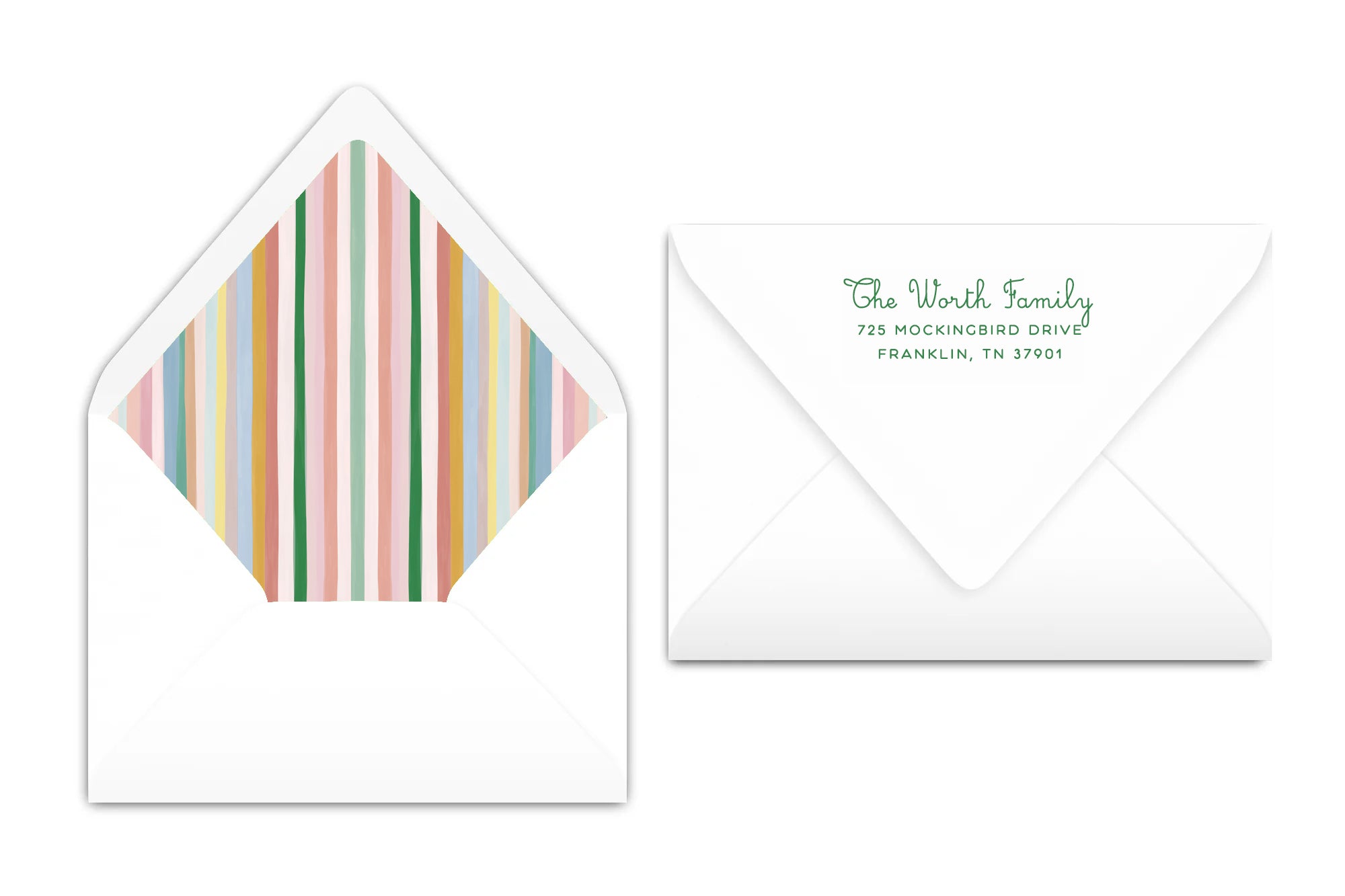 Pink Bamboo Frame Christmas Card