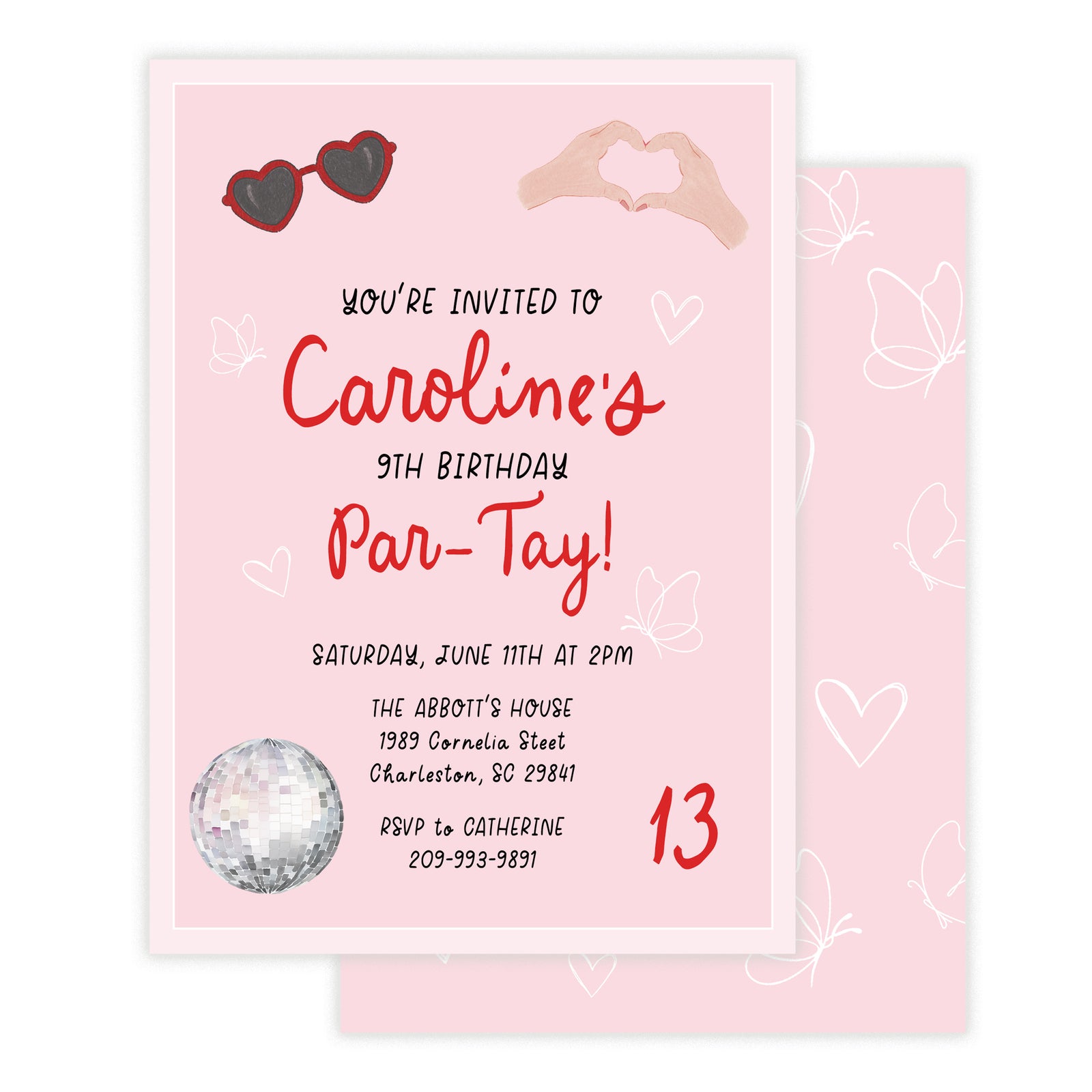 Taylor Swift Birthday Par-Tay Invitation