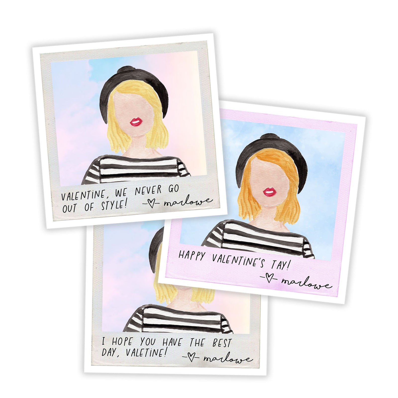 Watercolor Swiftie Valentines