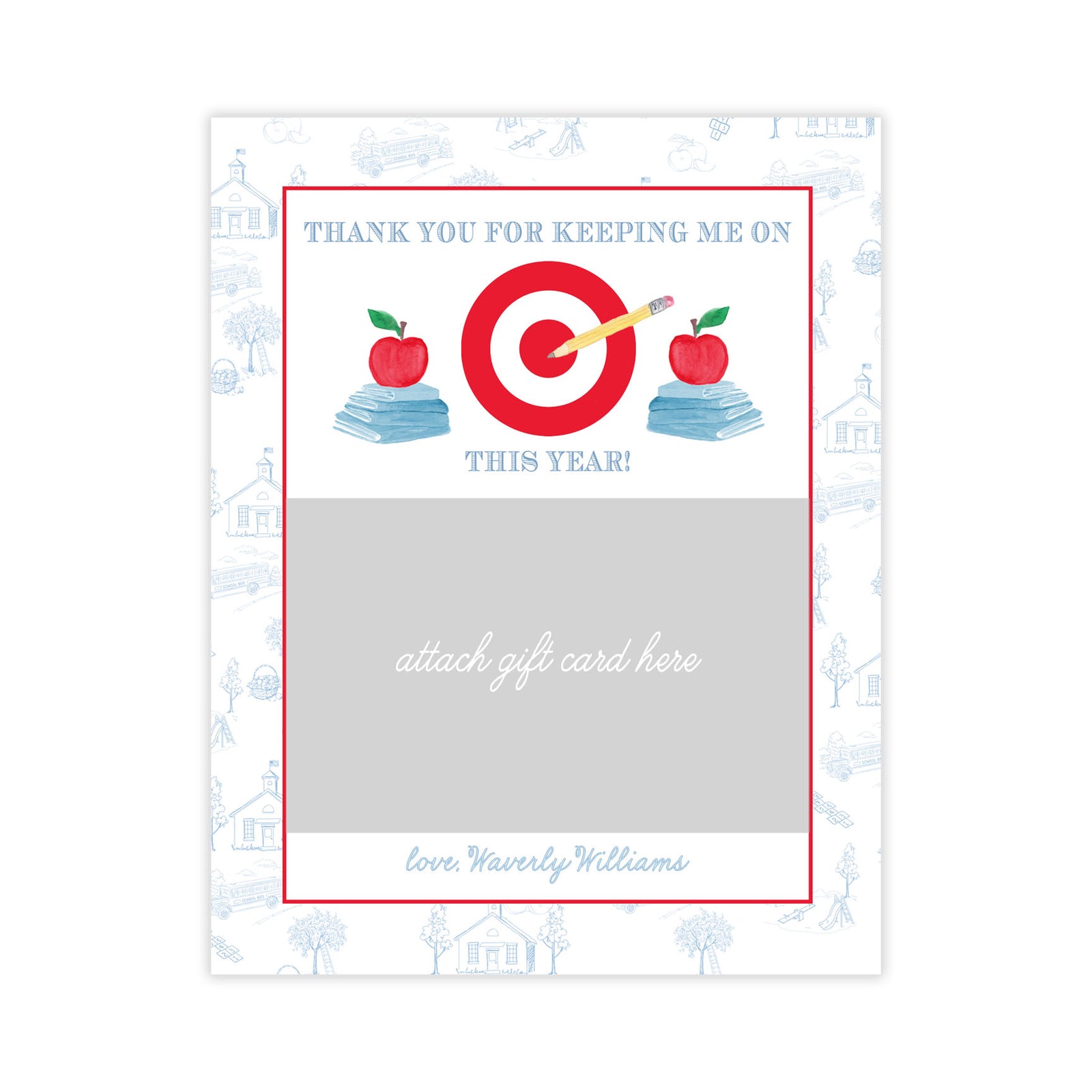 Target Teacher Appreciation Gift Card Holder