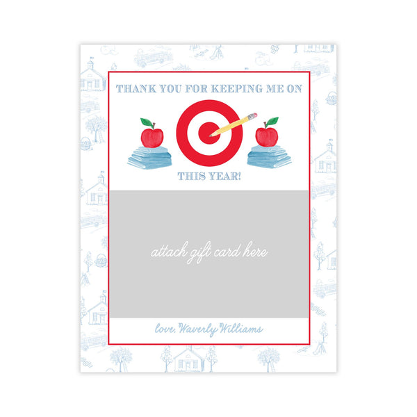 PRINTABLE Target Teacher Appreciation Gift Card Holder Van Papier Co.