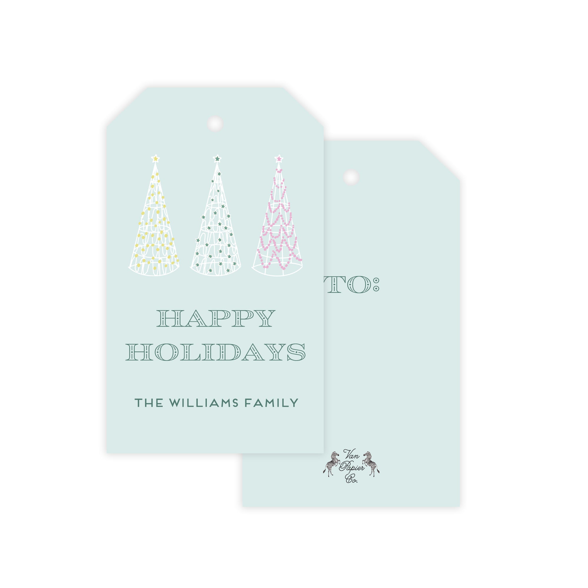 Trellis Trees Holiday Gift Tags