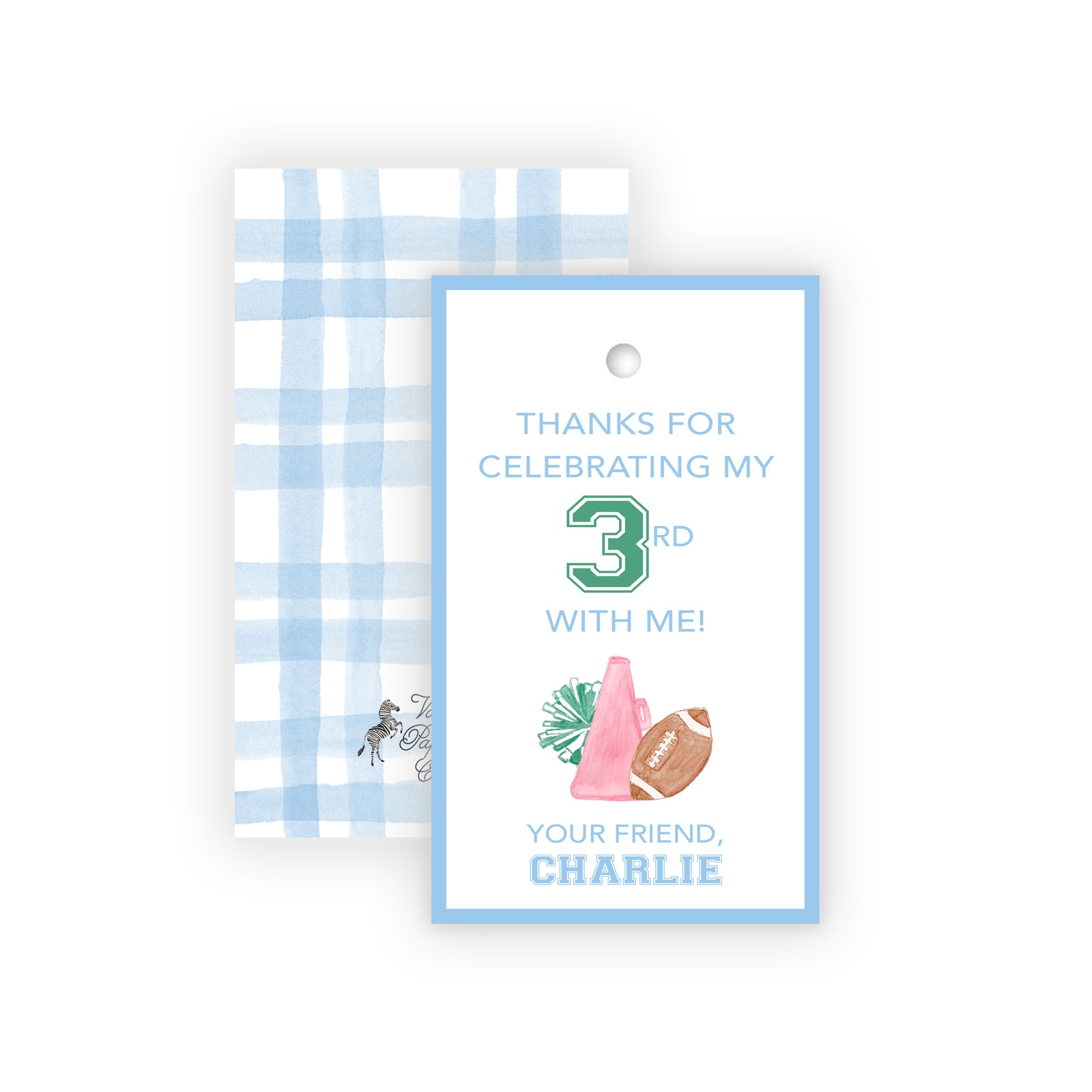 Touchdown Party Favor Tags