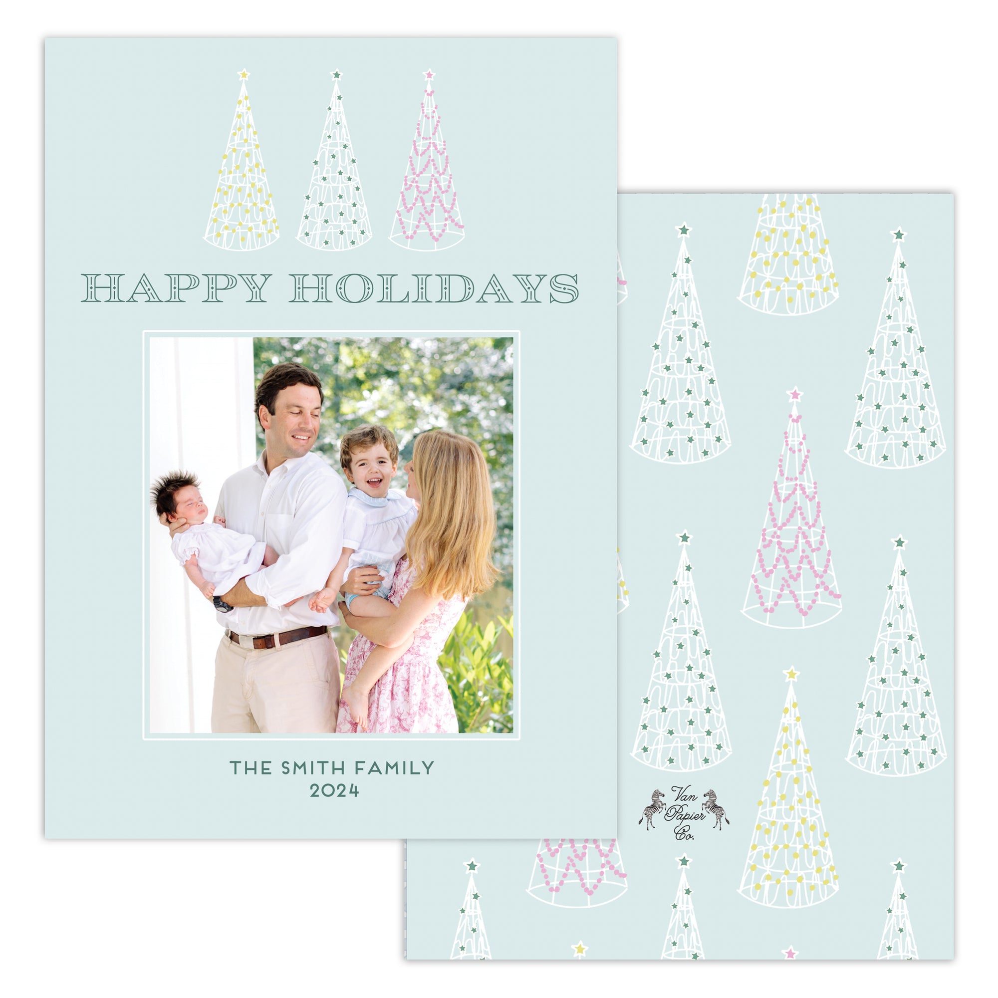 Trellis Trees Christmas Card