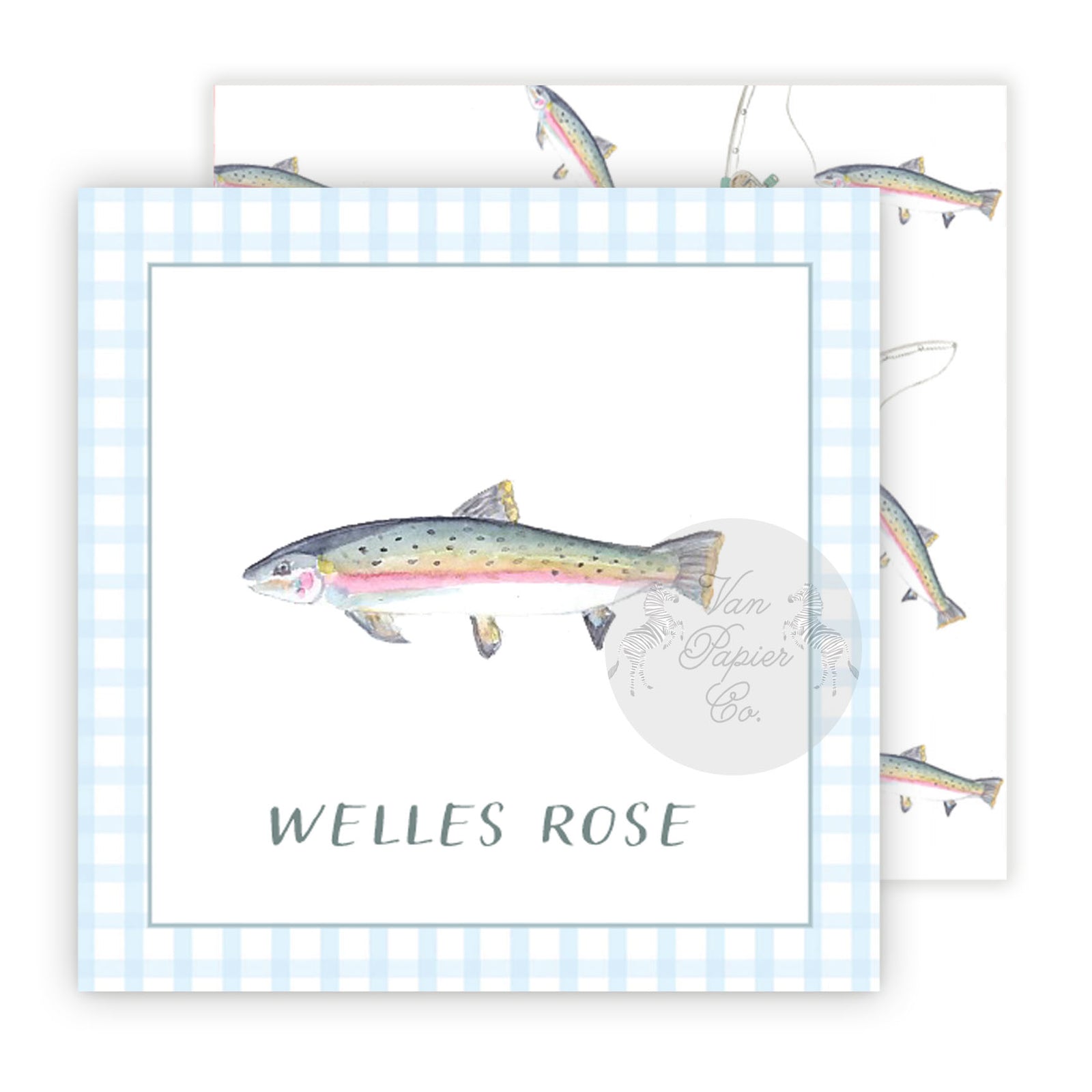 Watercolor Trout Calling Cards