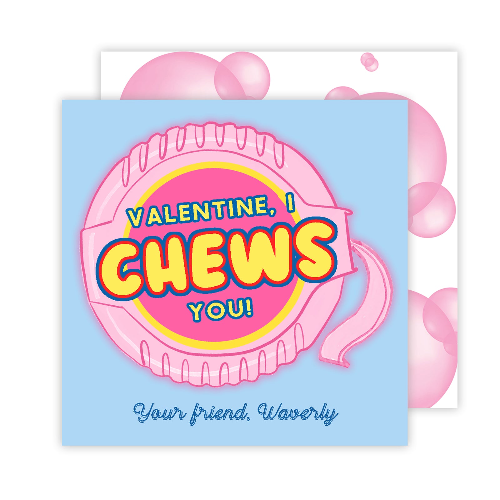 I Chews You Valentine Tags