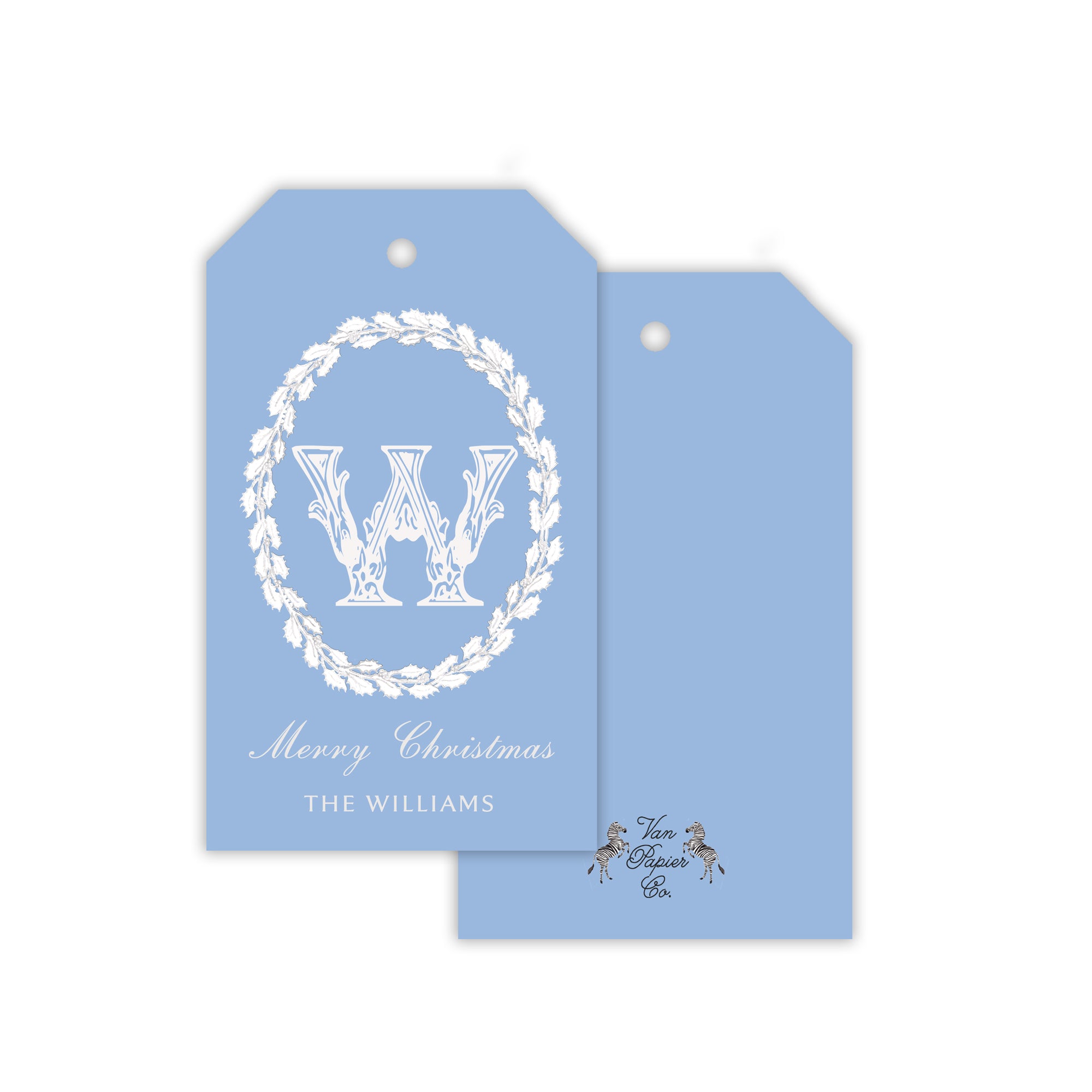 Cornflower Blue Holiday Gift Tags