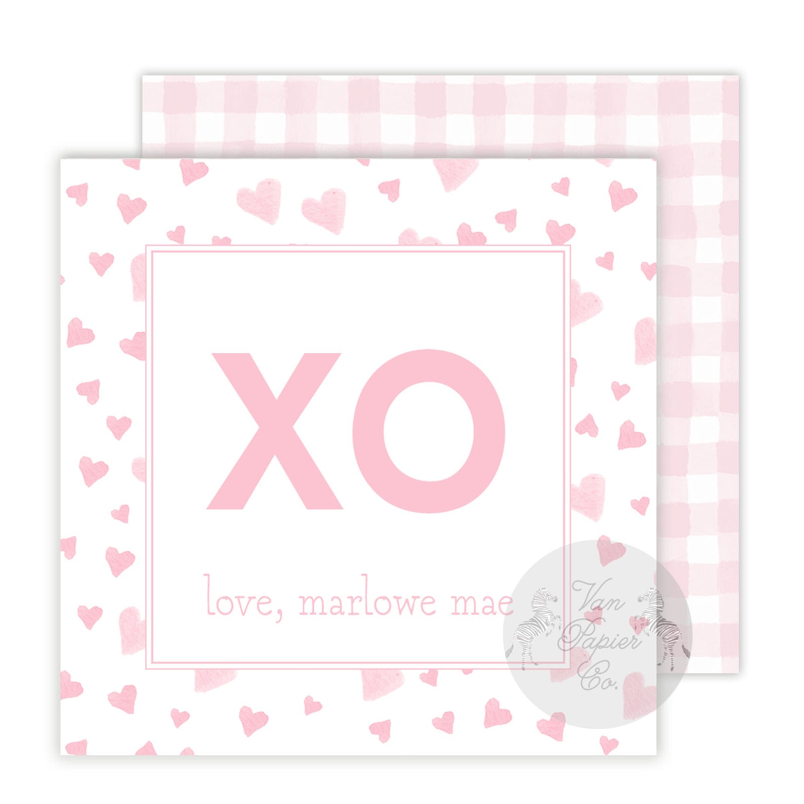 XO Heart Valentine Tags