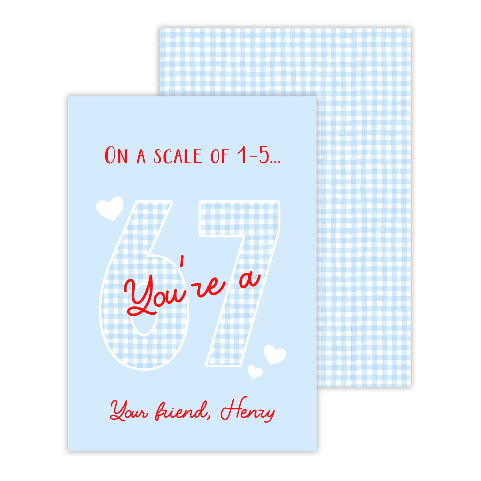 67 Gingham Valentines Tags