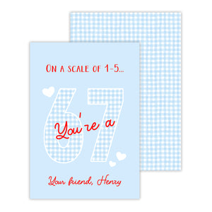 67 Gingham Valentines Tags