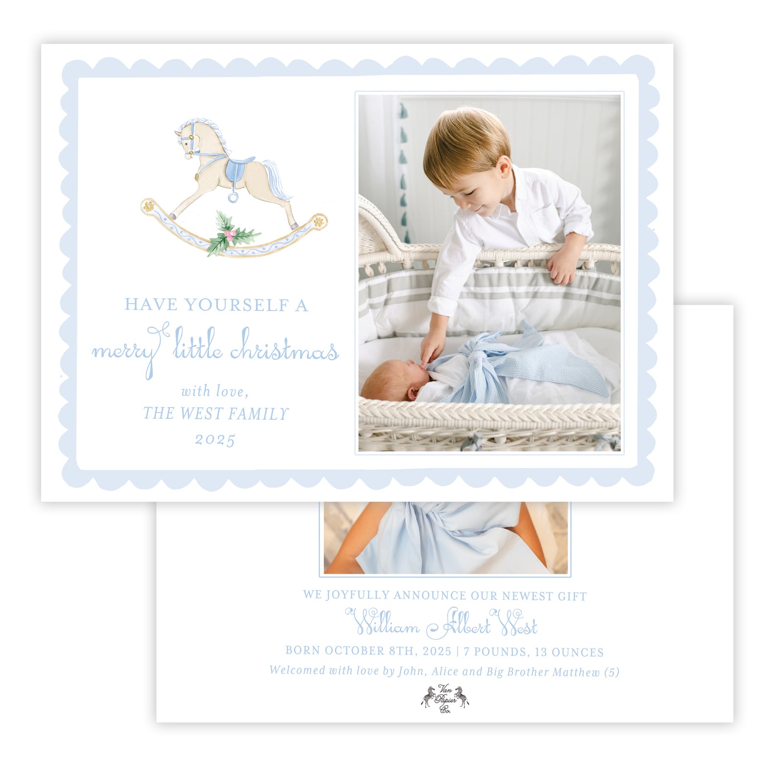Birth Announcement Christmas Card