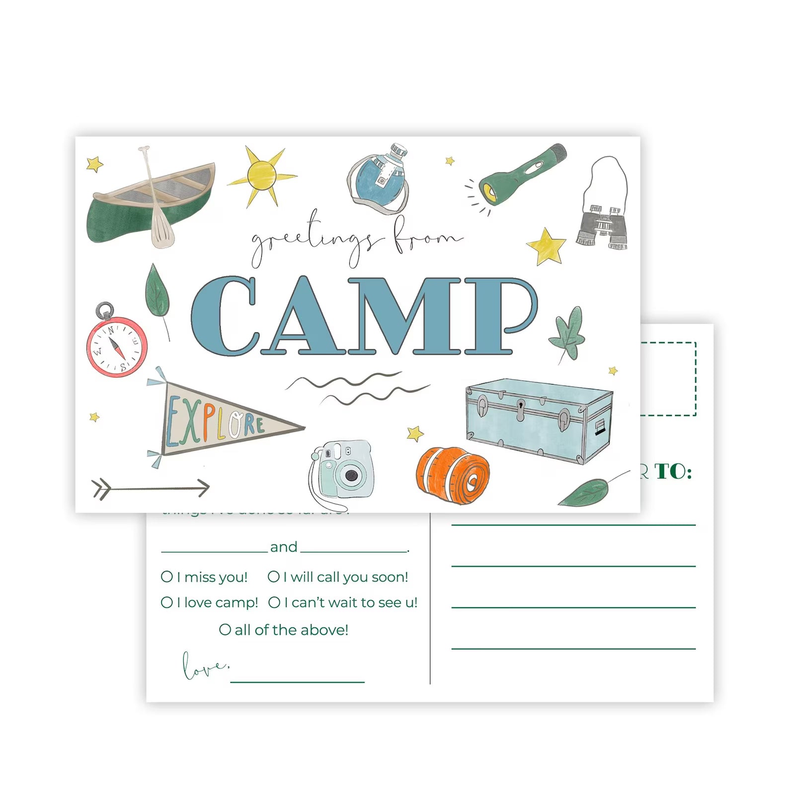 Boys Camp Post Cards