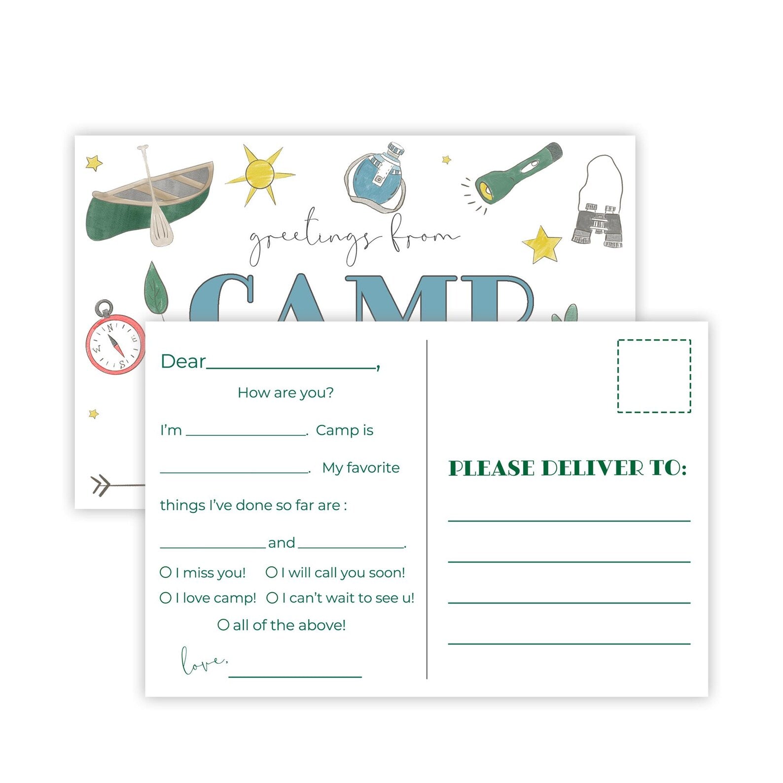 Boys Camp Post Cards
