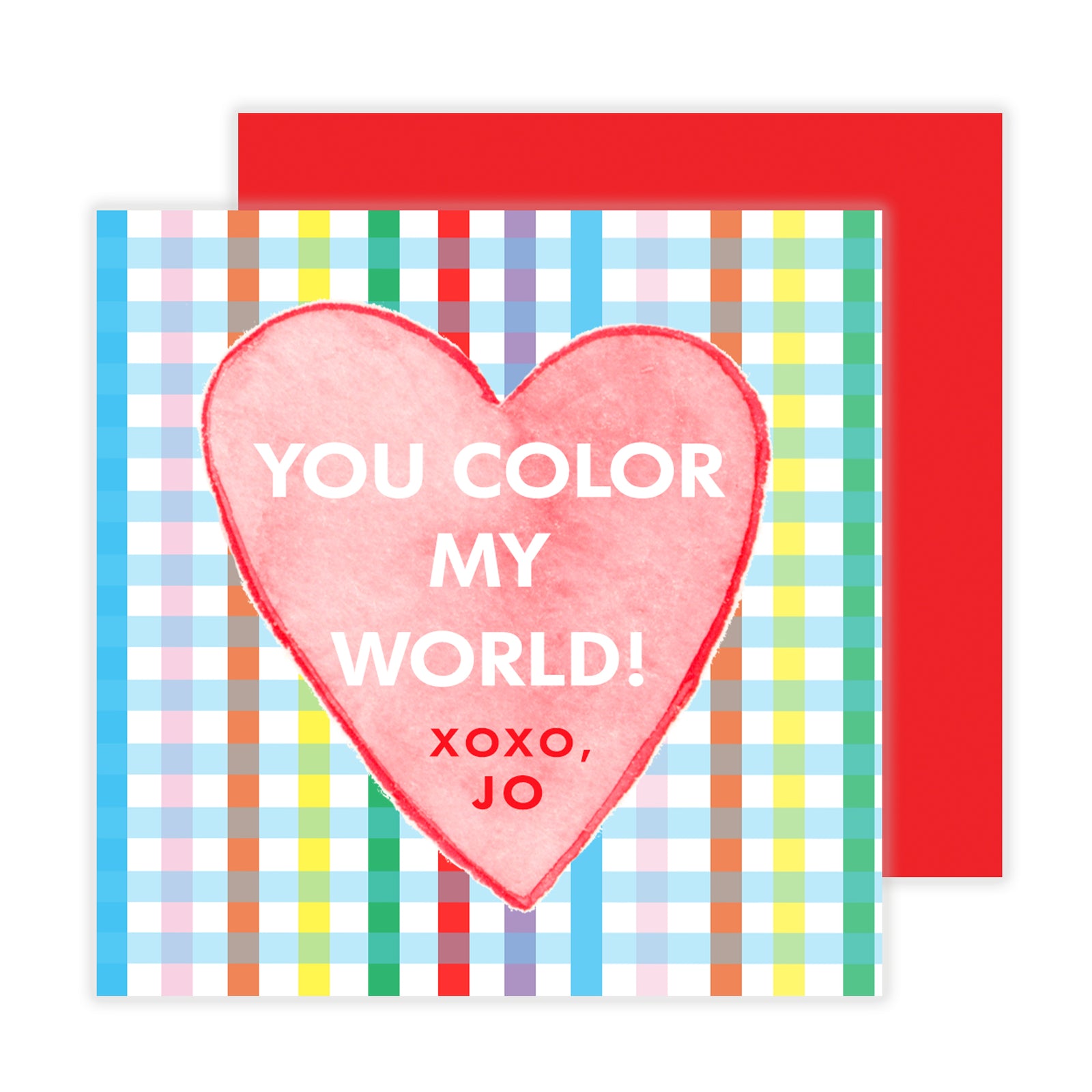 You Color My World Valentine Tags