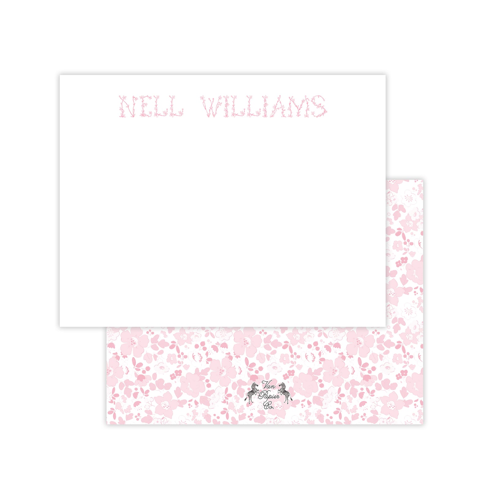 Floral Name Stationery