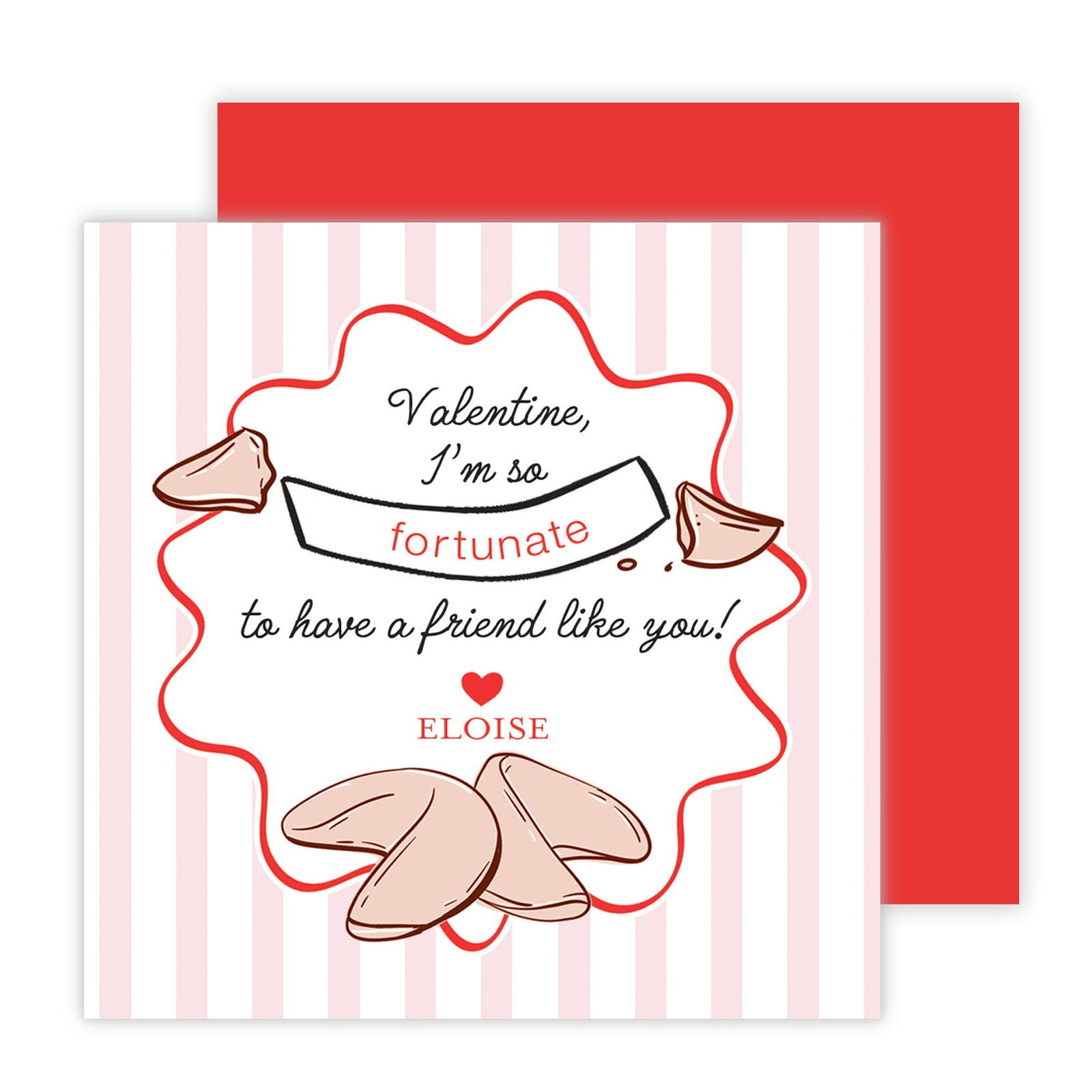 Fortune Cookie Valentine Tags