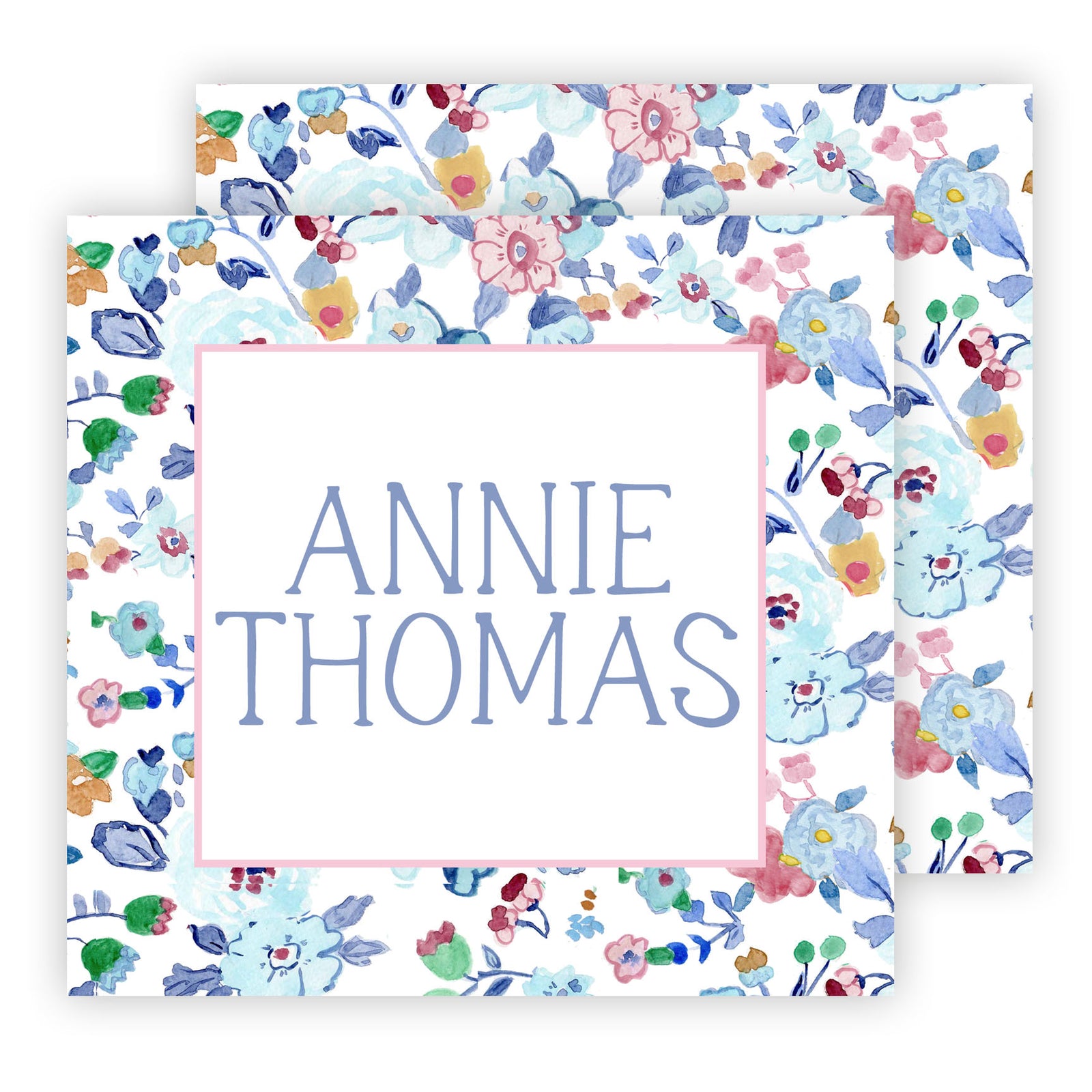 Floral Watercolor Calling Cards