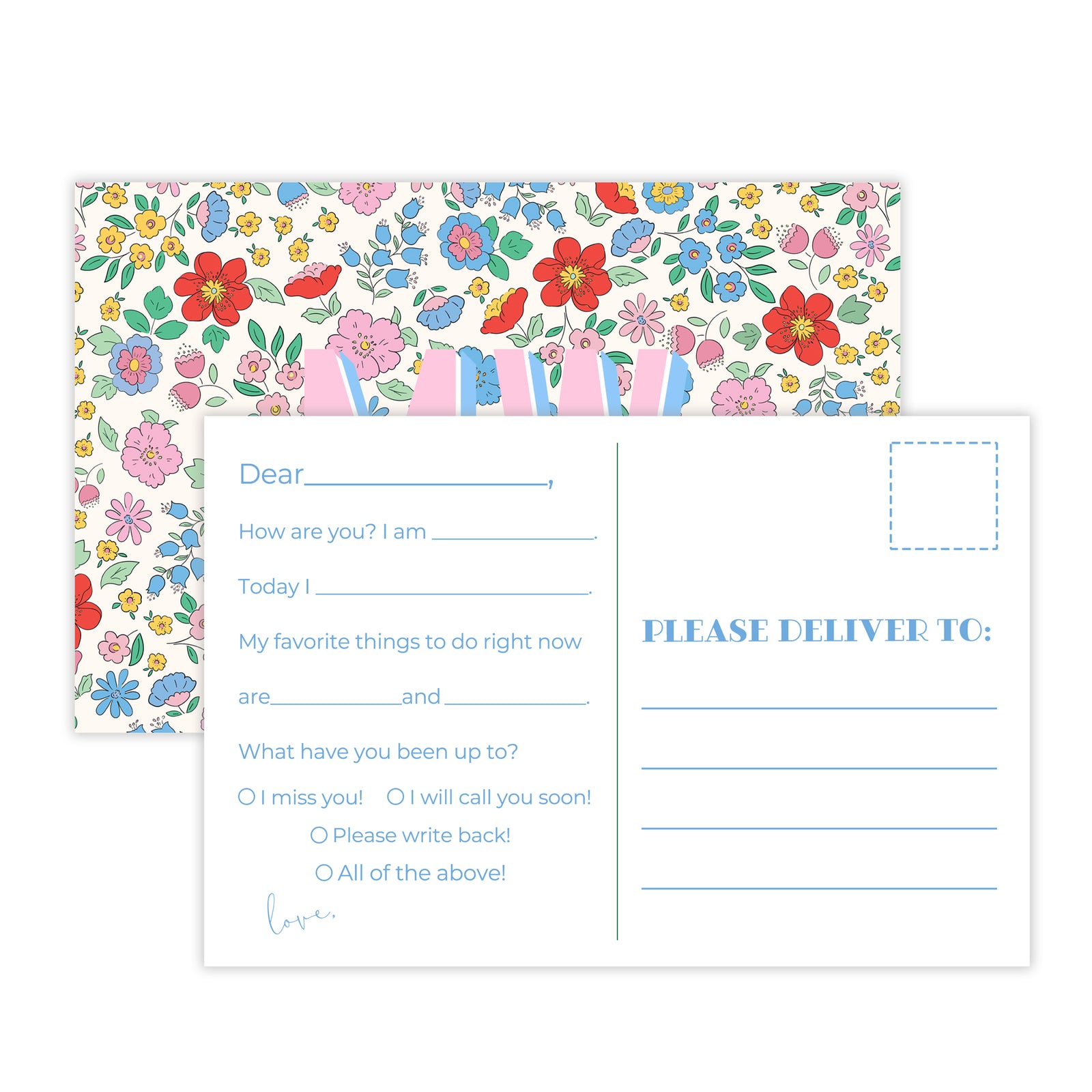 Liberty Floral Postcards