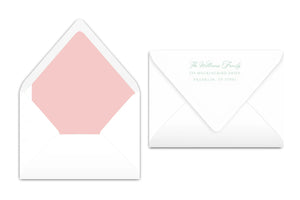 White Envelope With Pink Liner