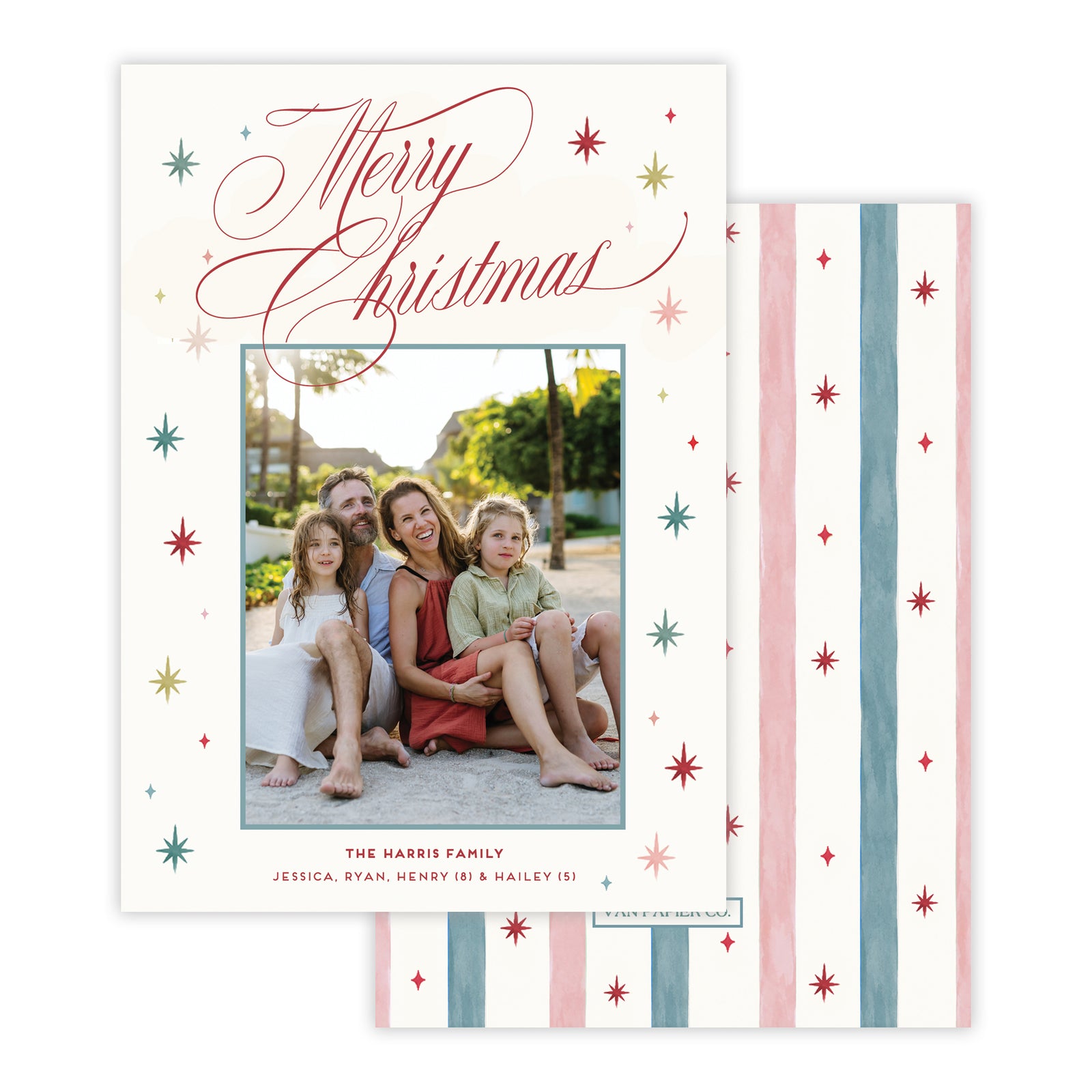 Merry Stars Christmas Card