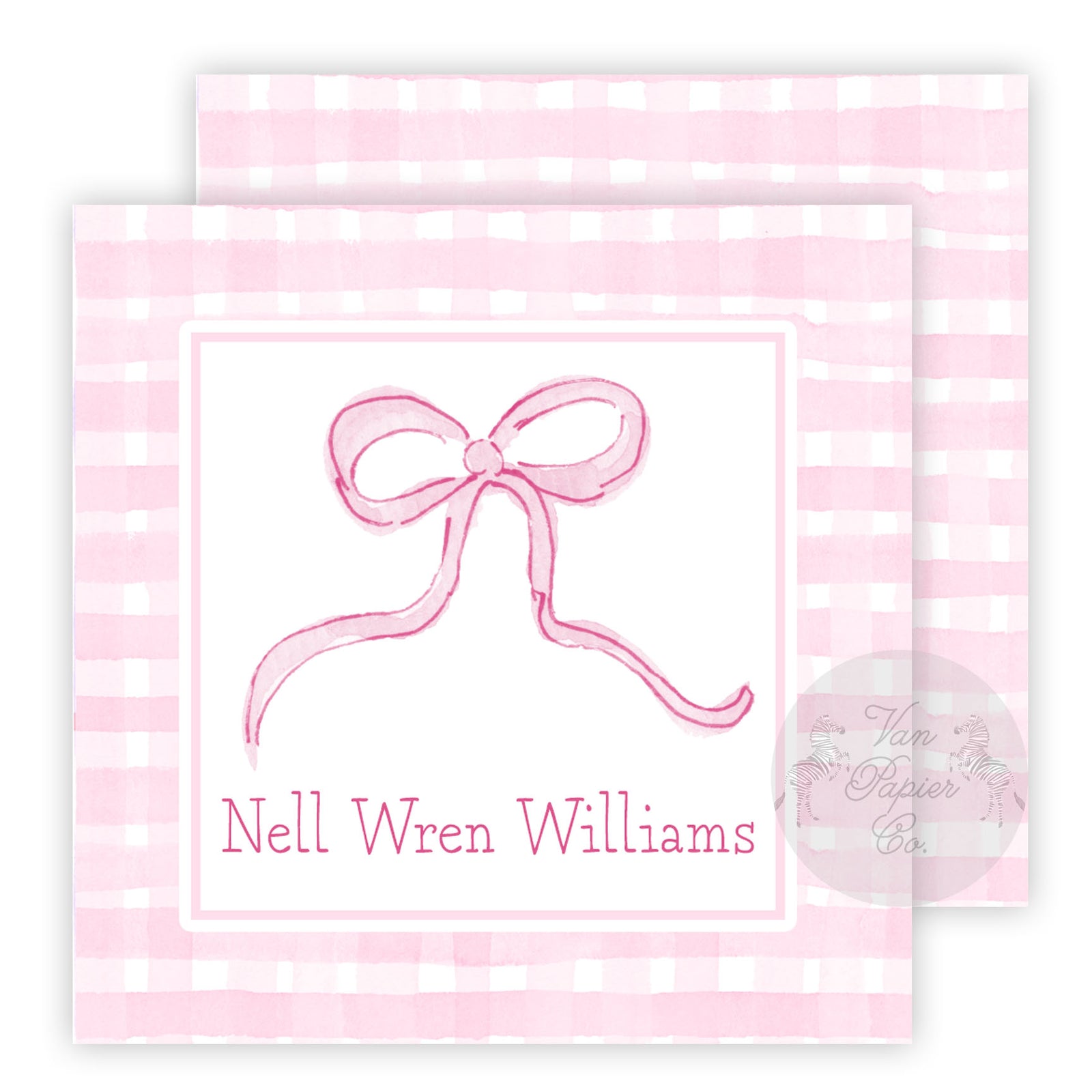 Watercolor Bow Calling Cards