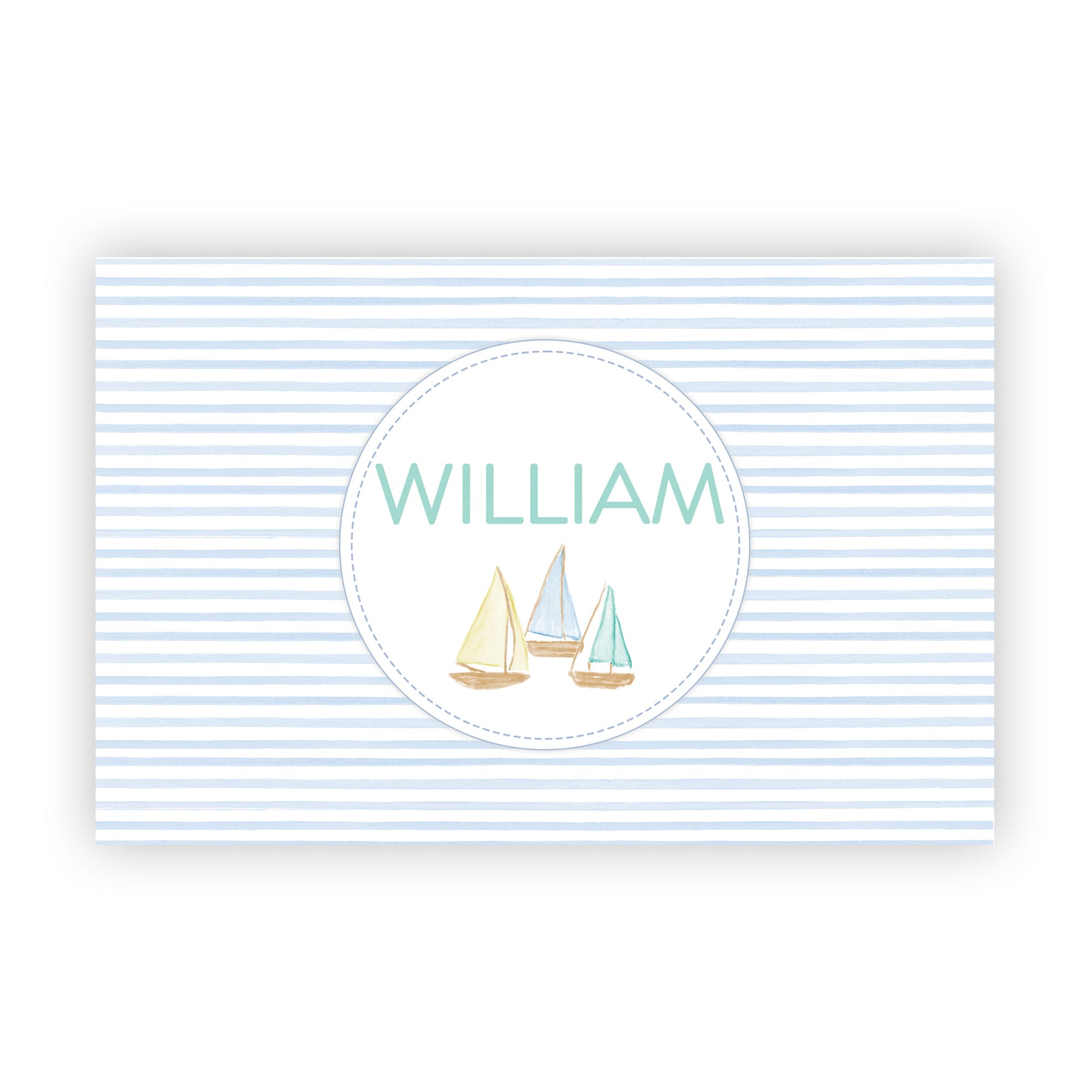 Laminated Sailboat Name Tracing Placemat